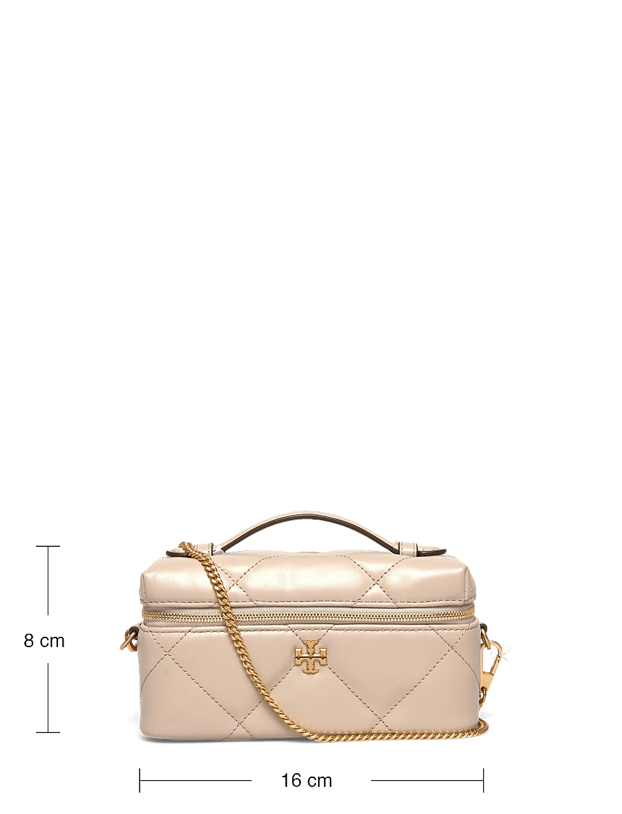 Tory Burch - Kira Diamond Quilt East-West Vanity Case - smink - light stone - 3