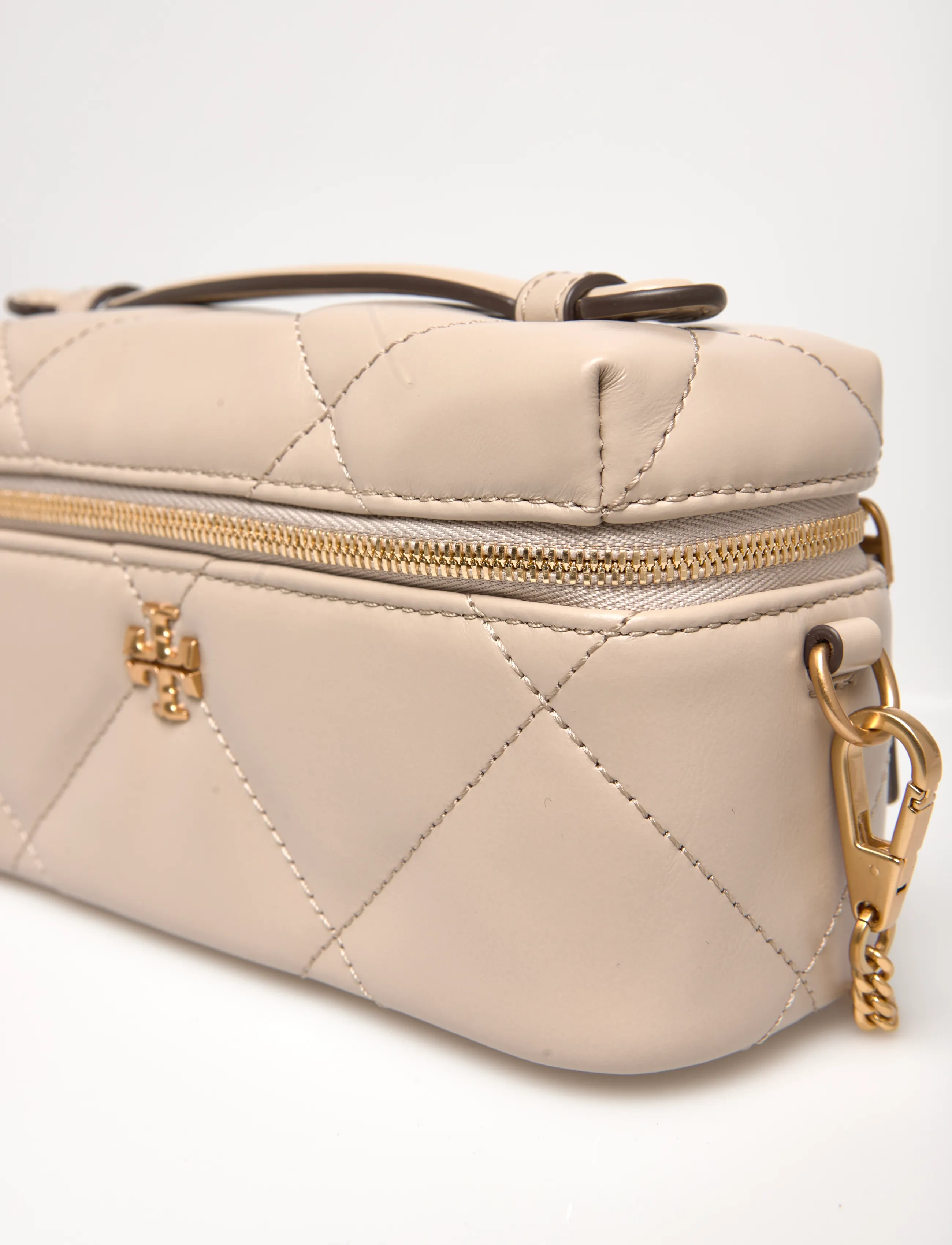 Tory Burch - Kira Diamond Quilt East-West Vanity Case - smink - light stone - 4