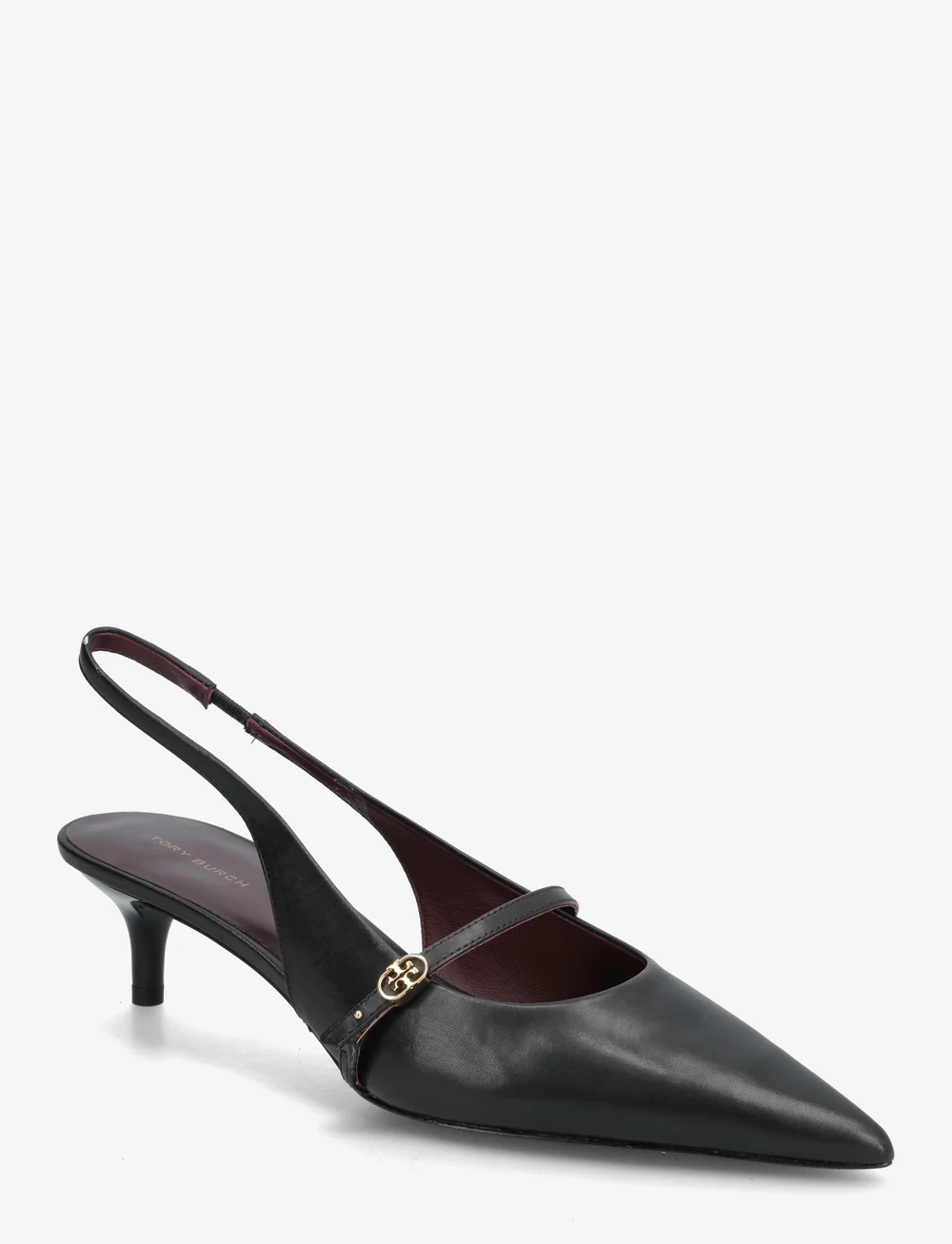 Tory Burch - DOUBLE T BUCKLE MARY JANE PUMP 45MM - slingbacks med hæle - perfect black , perfect black - 0