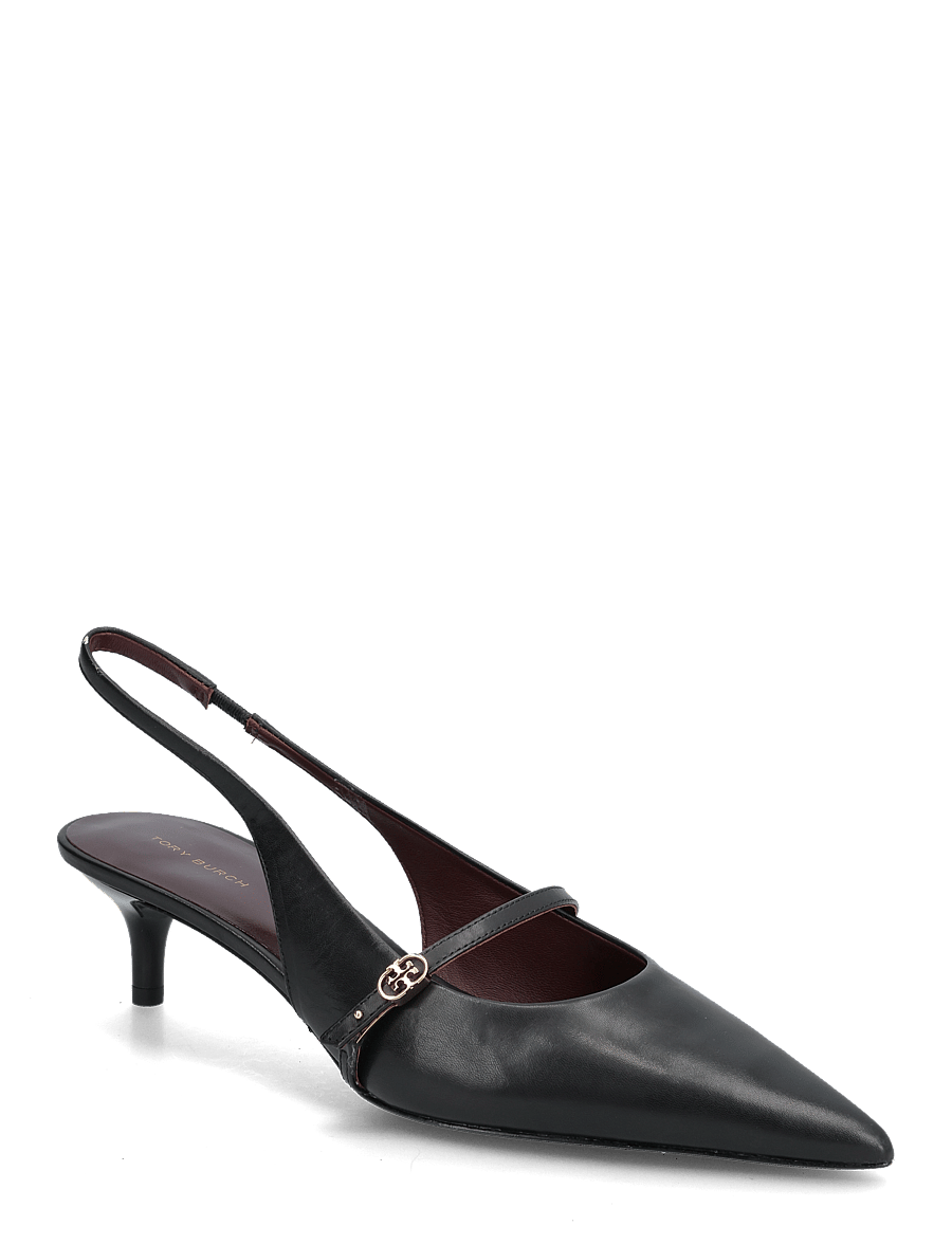 Tory Burch - DOUBLE T BUCKLE MARY JANE PUMP 45MM - slingbacks mit absatz - perfect black , perfect black - 0