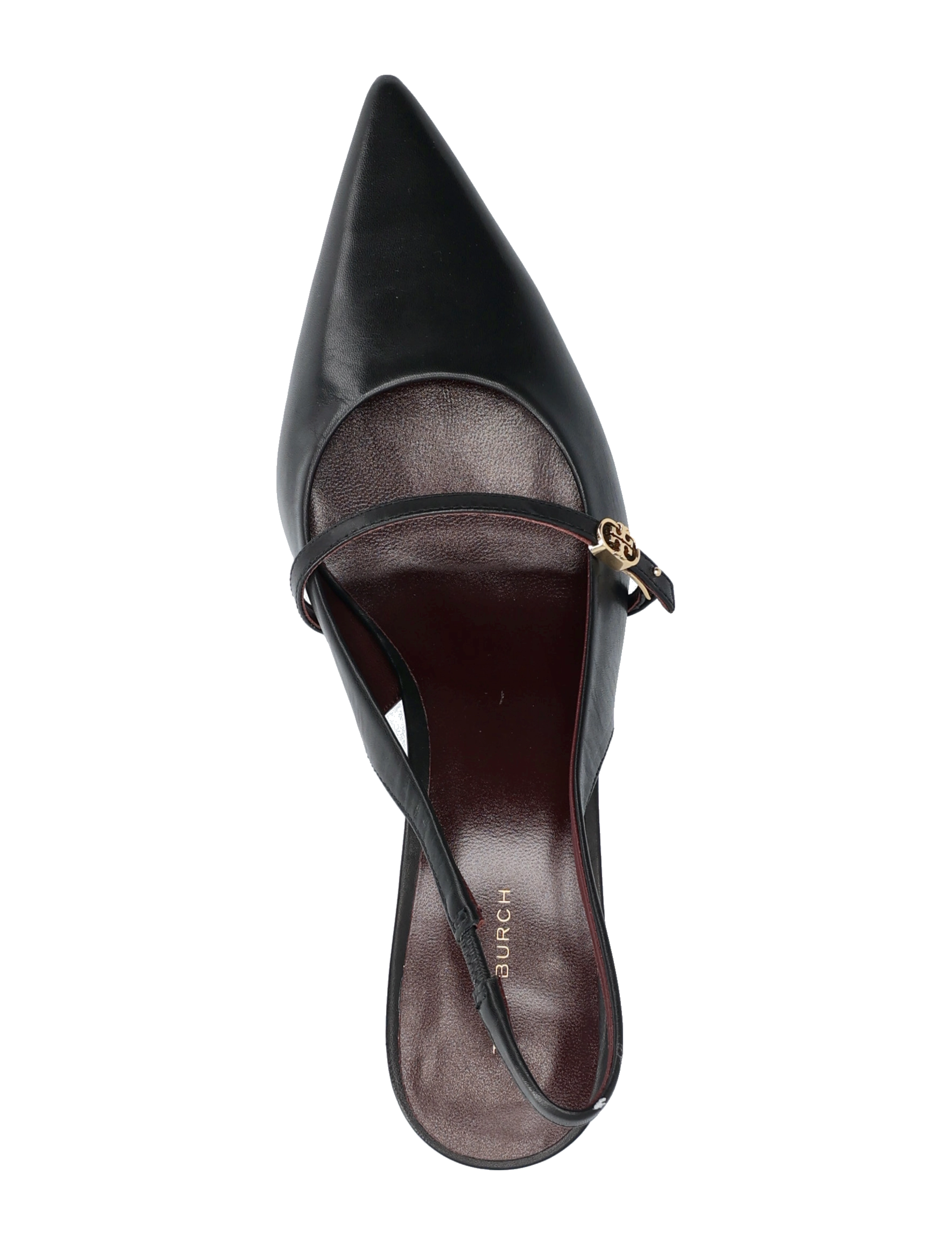 Tory Burch - DOUBLE T BUCKLE MARY JANE PUMP 45MM - slingbacks med hæle - perfect black , perfect black - 3