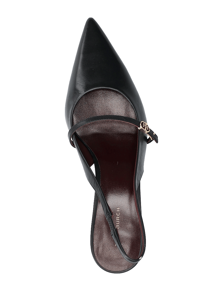 Tory Burch - DOUBLE T BUCKLE MARY JANE PUMP 45MM - slingbacks mit absatz - perfect black , perfect black - 3
