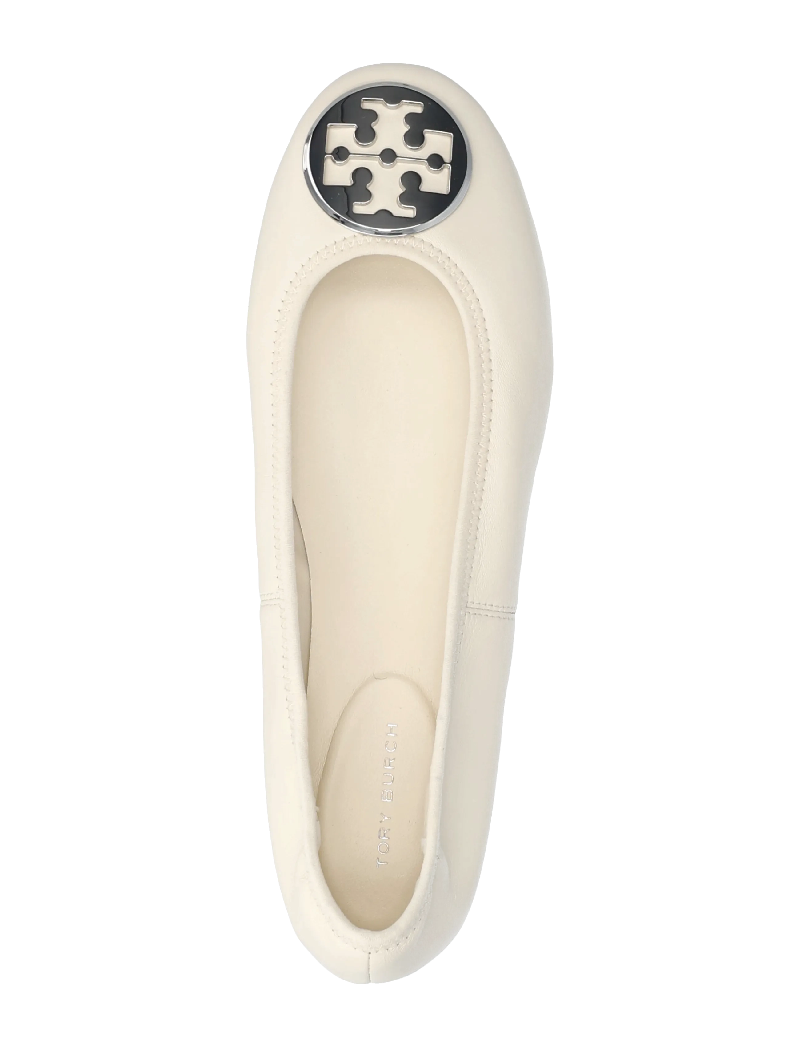 Tory Burch - REVA TRAVEL BALLET - erilised sündmused - light cream , silver - 3