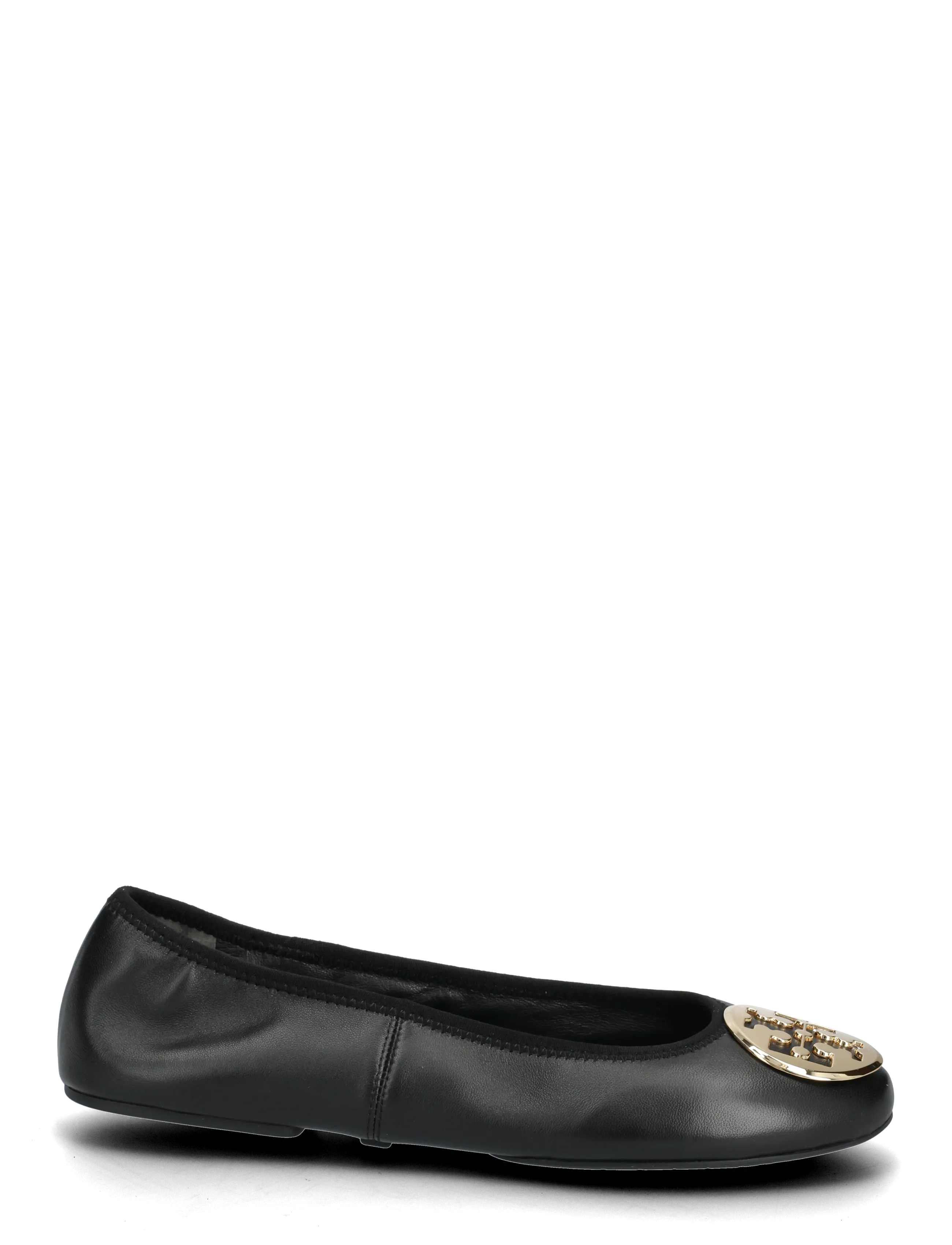 Tory Burch - REVA TRAVEL BALLET - ballerinaer - perfect black , gold - 1