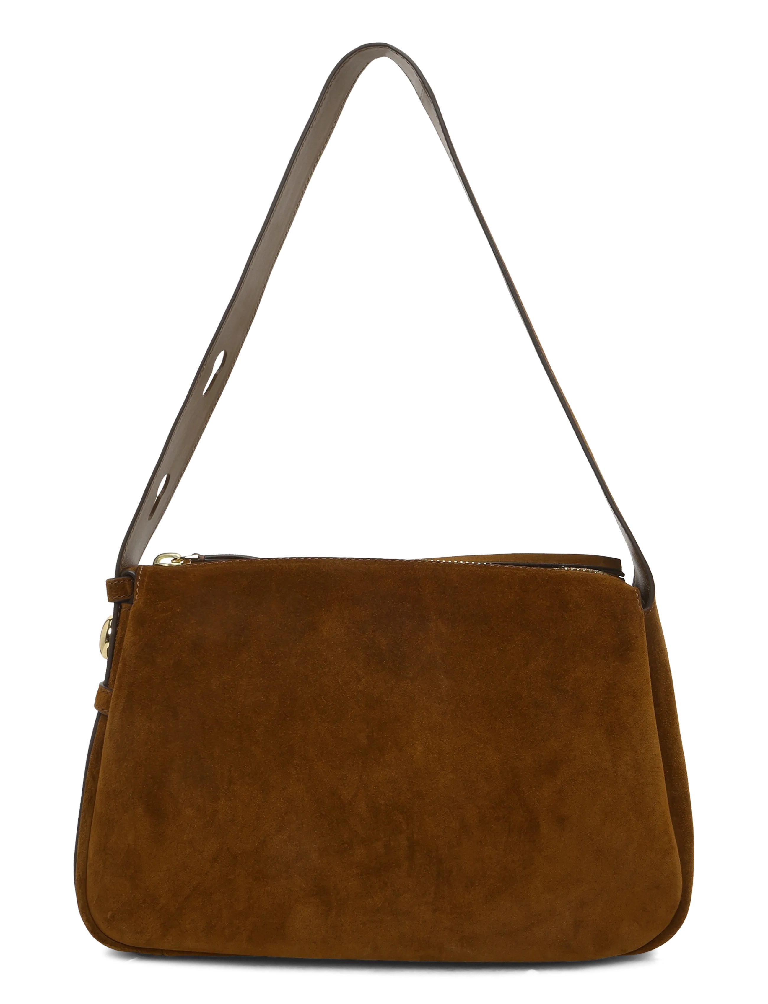 Tory Burch - Romy Suede Shoulder Bag - caramel - 1