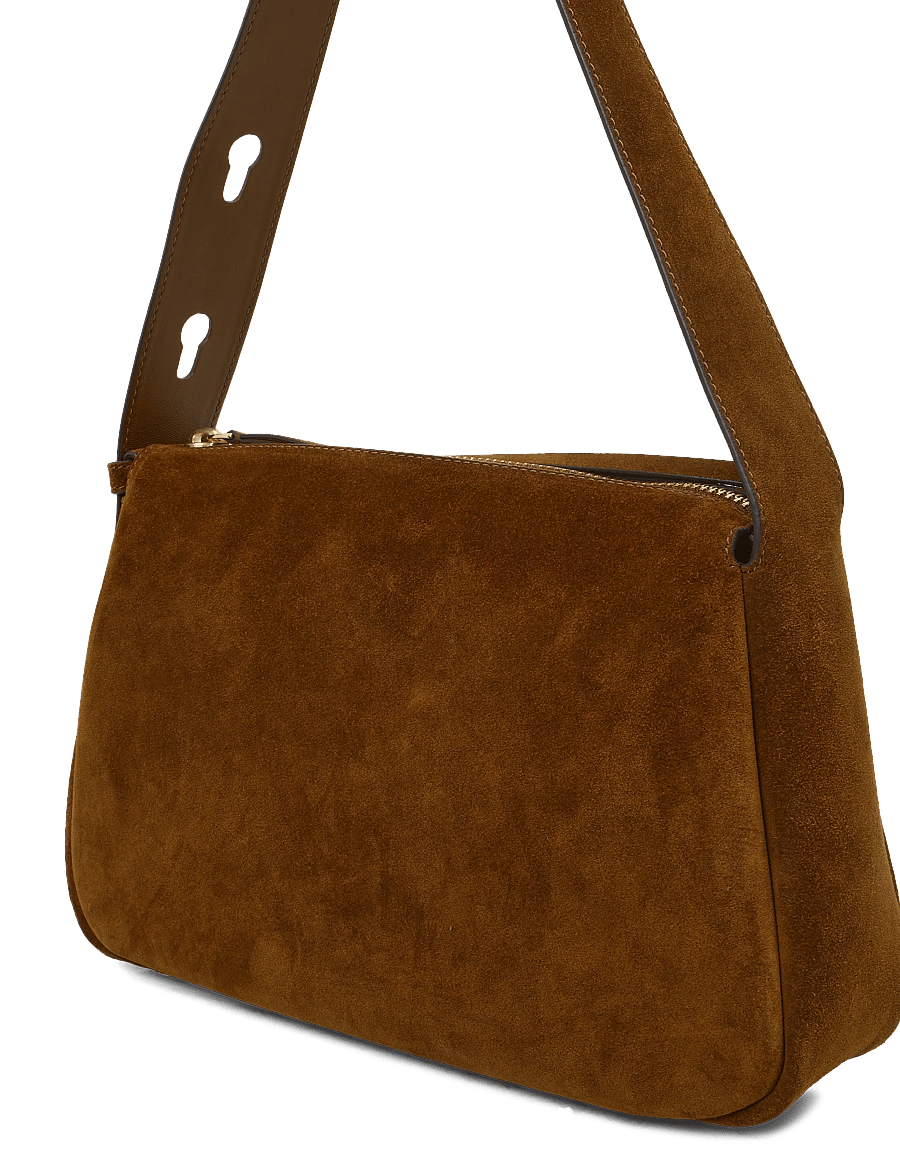 Tory Burch - Romy Suede Shoulder Bag - Õlakotid - caramel - 3
