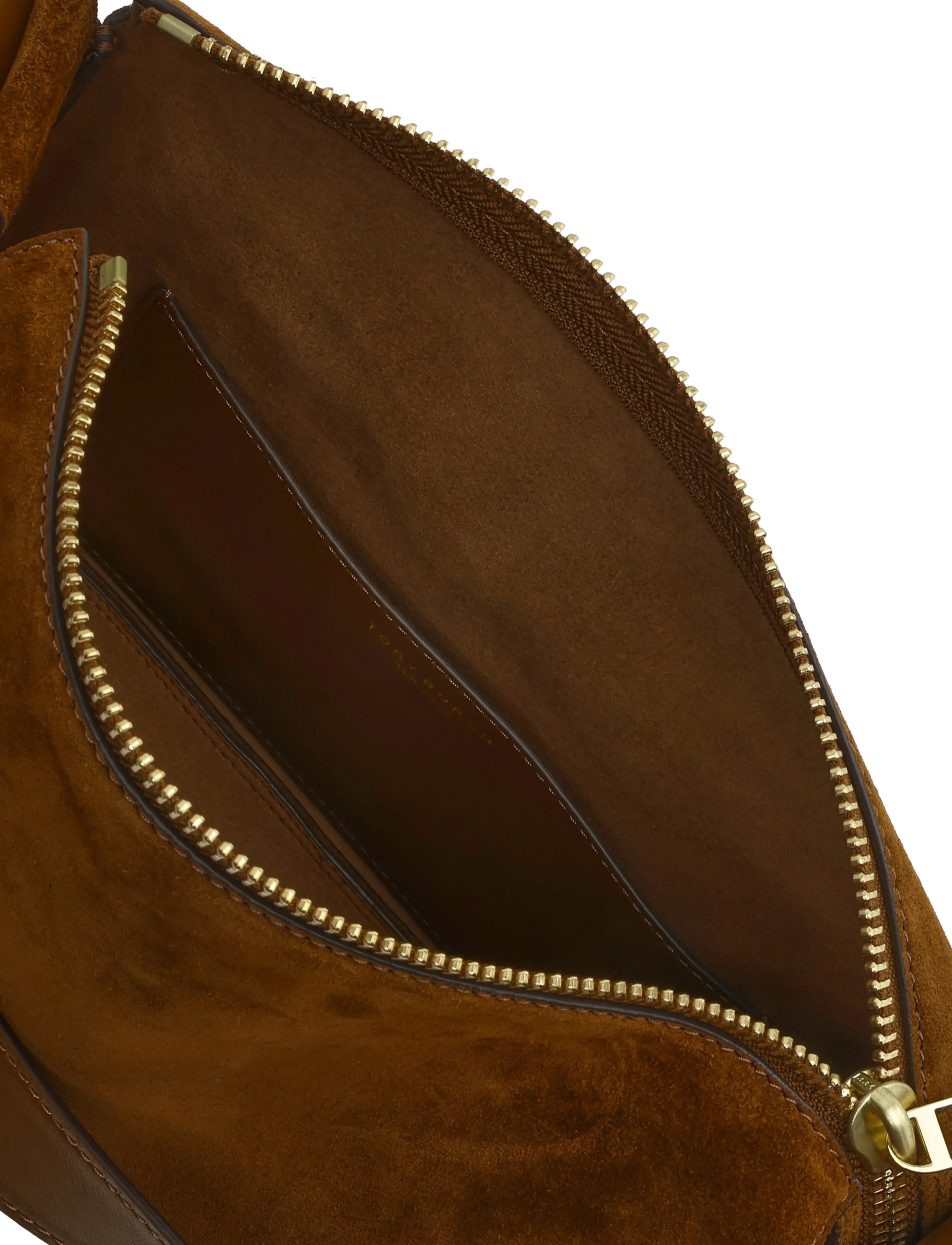 Tory Burch - Romy Suede Shoulder Bag - caramel - 4