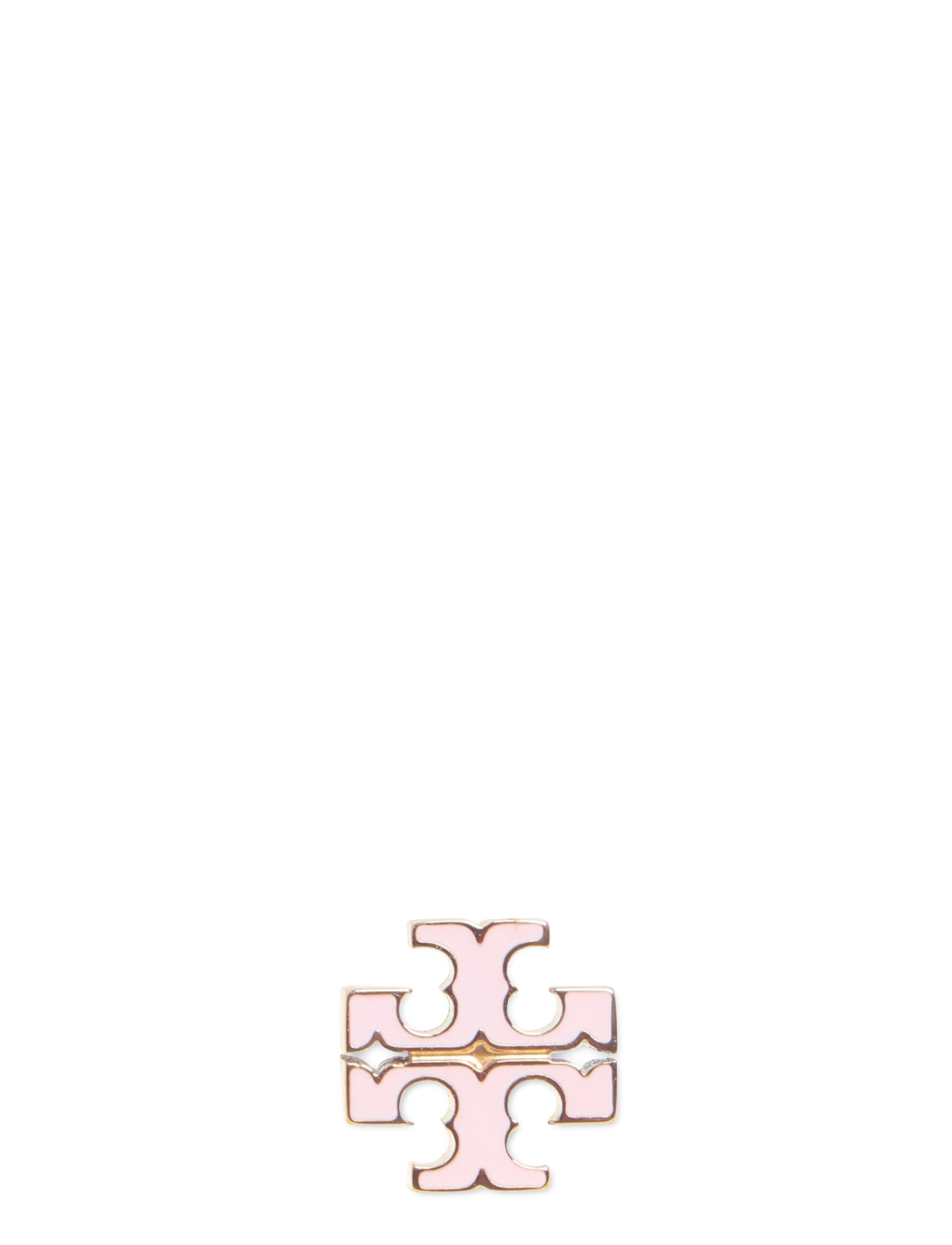 Tory Burch - Small Icon Enamel Stud Earrings - pink snow - 2
