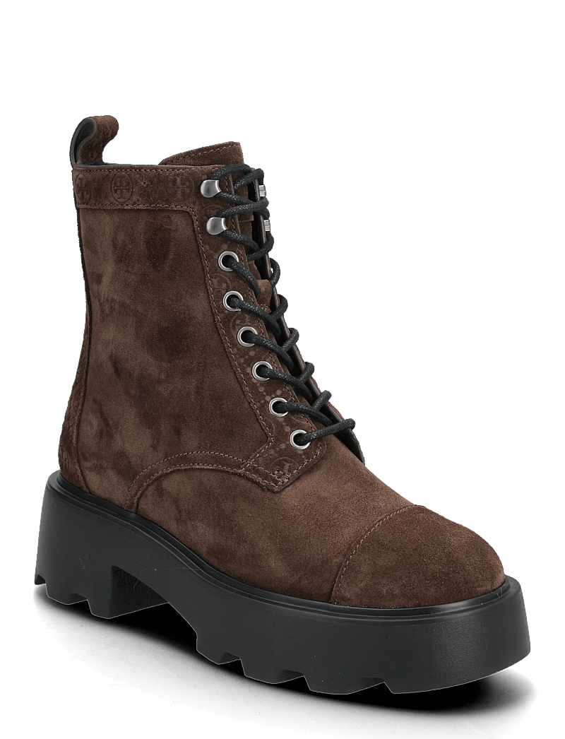 Tory Burch - T MONOGRAM LUG ANKLE BOOT 65MM - støvletter - cocoa - 0