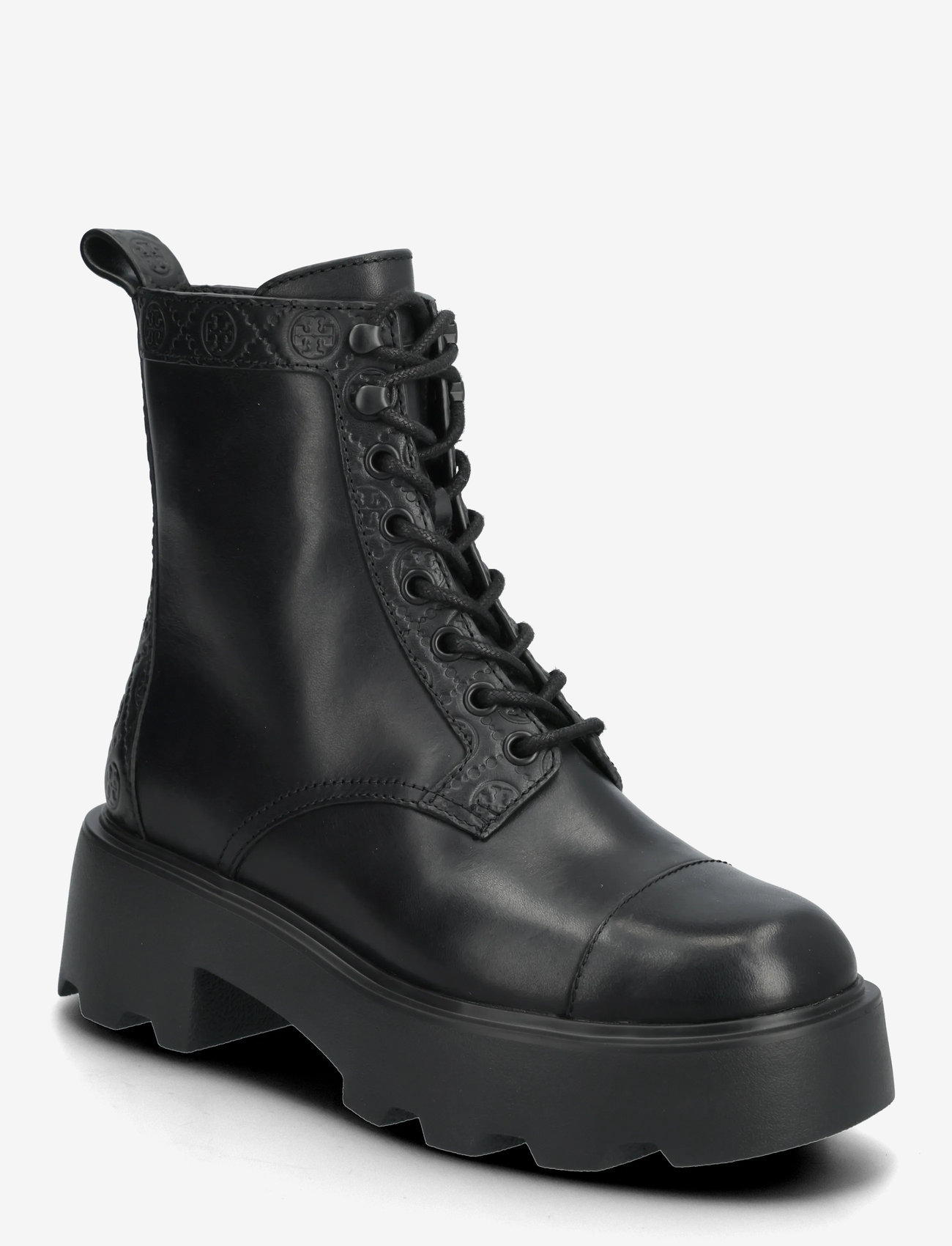 Tory Burch - T MONOGRAM LUG ANKLE BOOT 65MM - stövletter - perfect black - 0