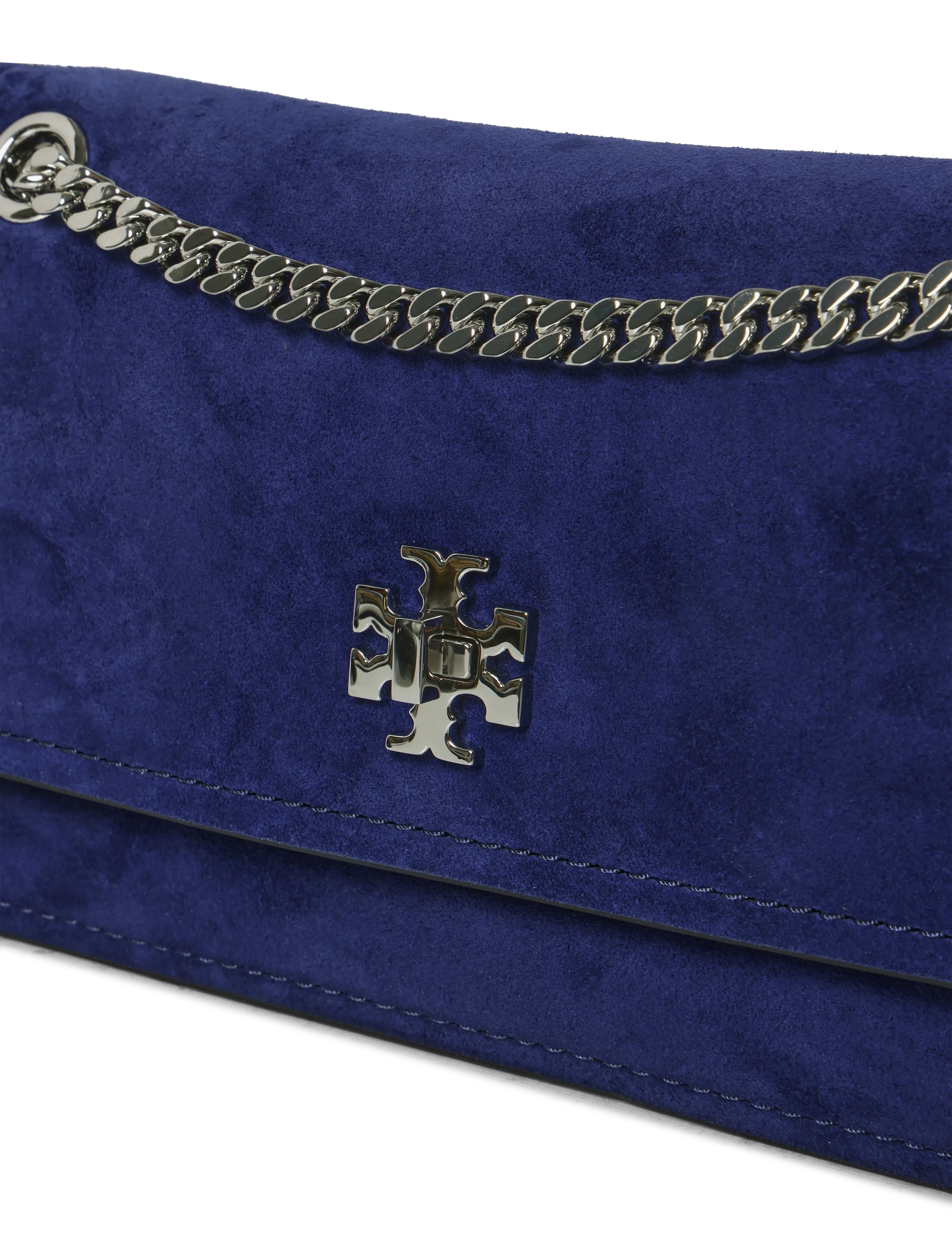 Tory Burch - Kira Turnlock Suede Mini Bag - crossbody bags - ballpoint blue - 2