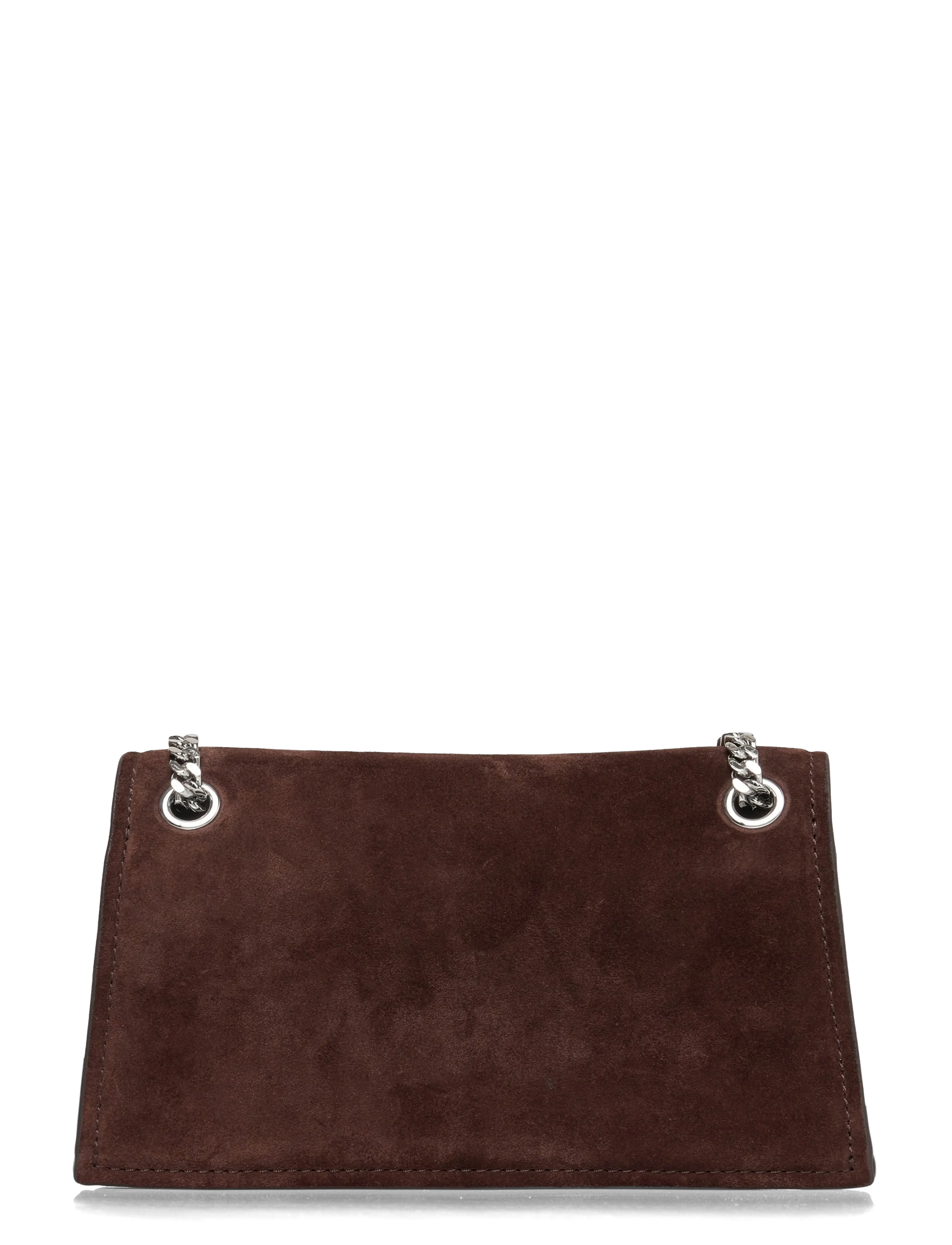 Tory Burch - Kira Turnlock Suede Mini Bag - crossbody kotid - dark cocoa - 1