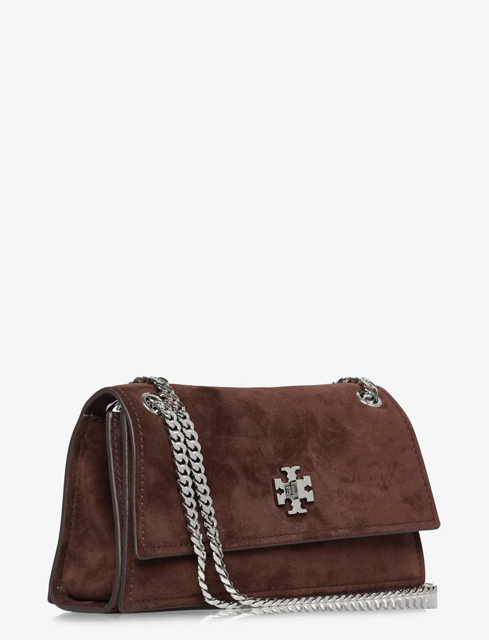 Tory Burch - Kira Turnlock Suede Mini Bag - crossbody bags - dark cocoa - 2