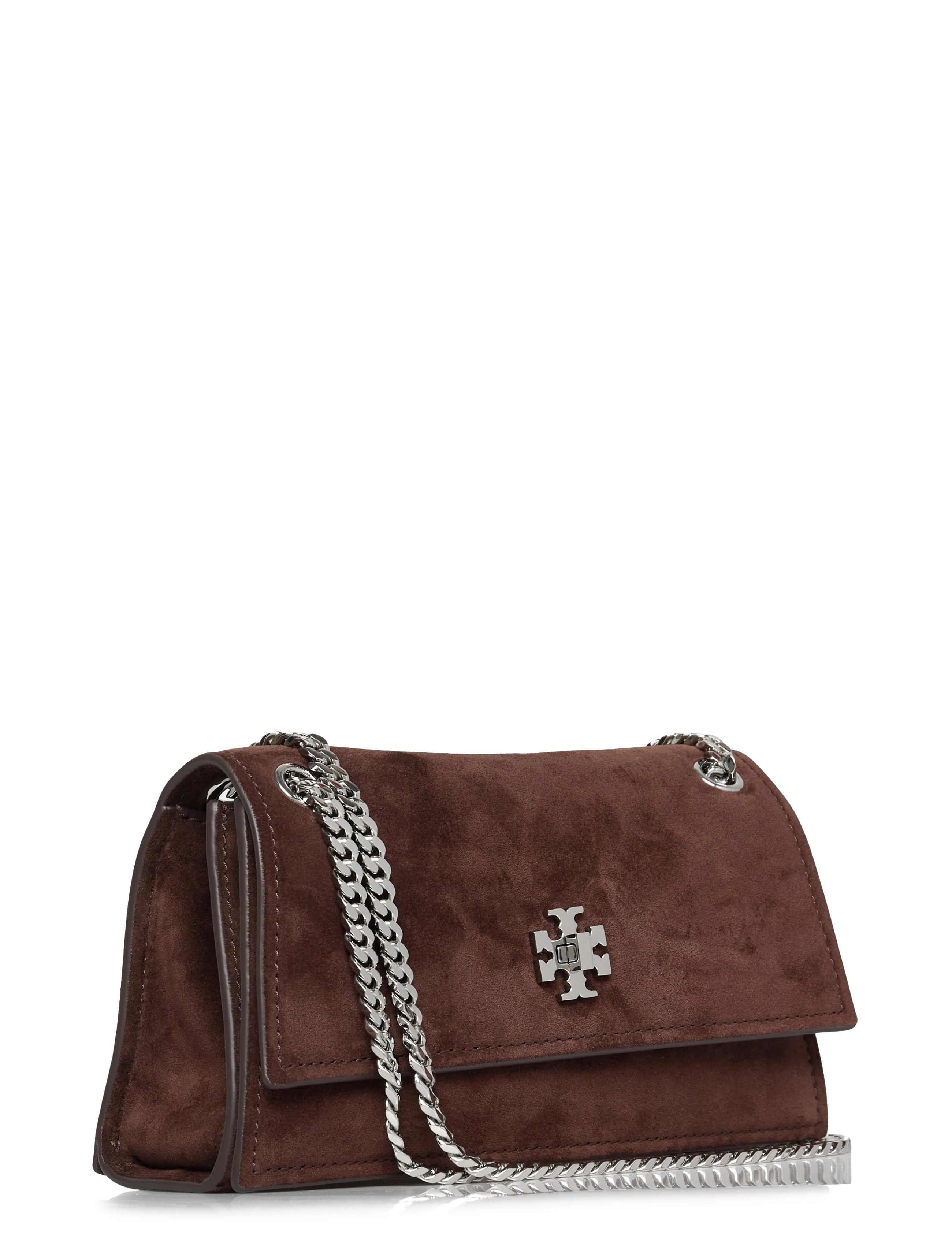 Tory Burch - Kira Turnlock Suede Mini Bag - crossbody kotid - dark cocoa - 2