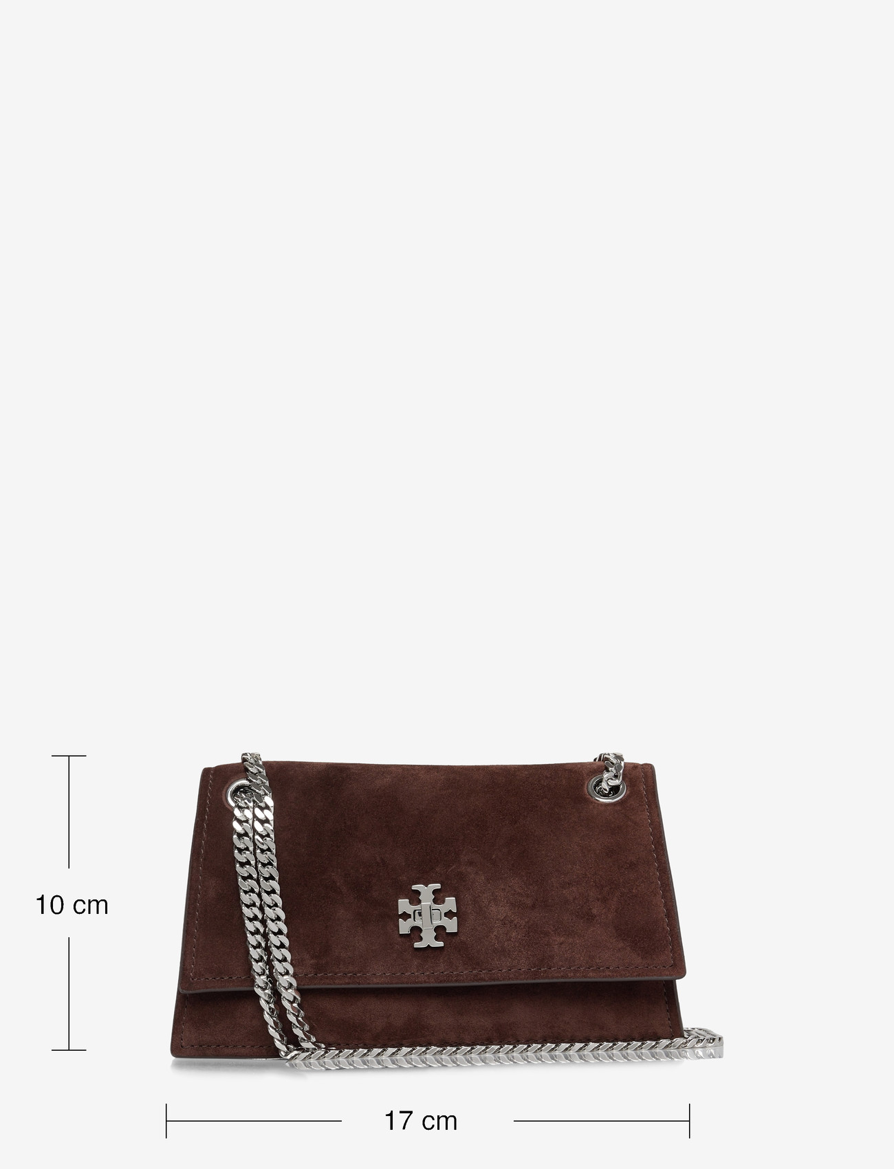 Tory Burch - Kira Turnlock Suede Mini Bag - crossbody bags - dark cocoa - 3