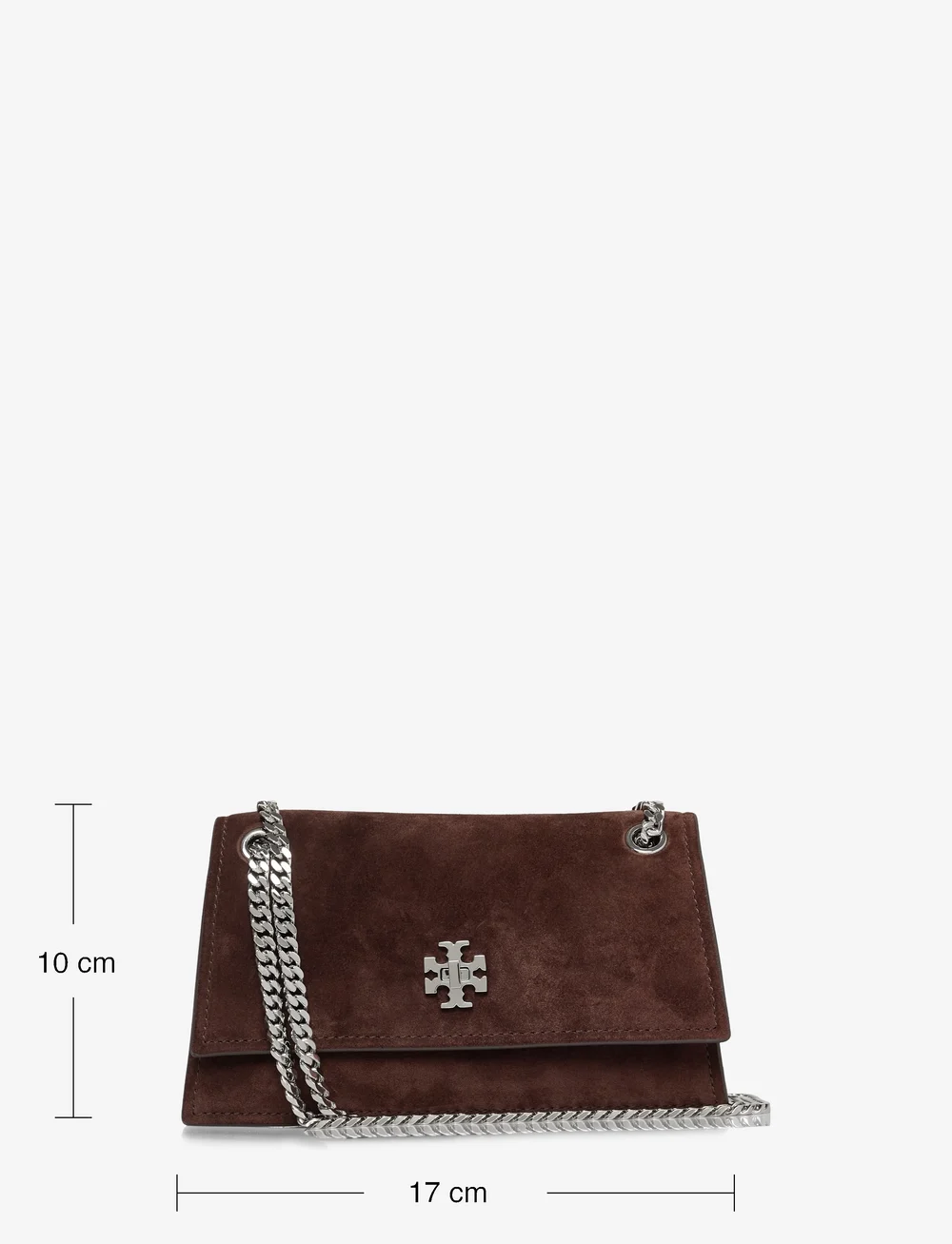 Tory Burch - Kira Turnlock Suede Mini Bag - crossbody bags - dark cocoa - 3