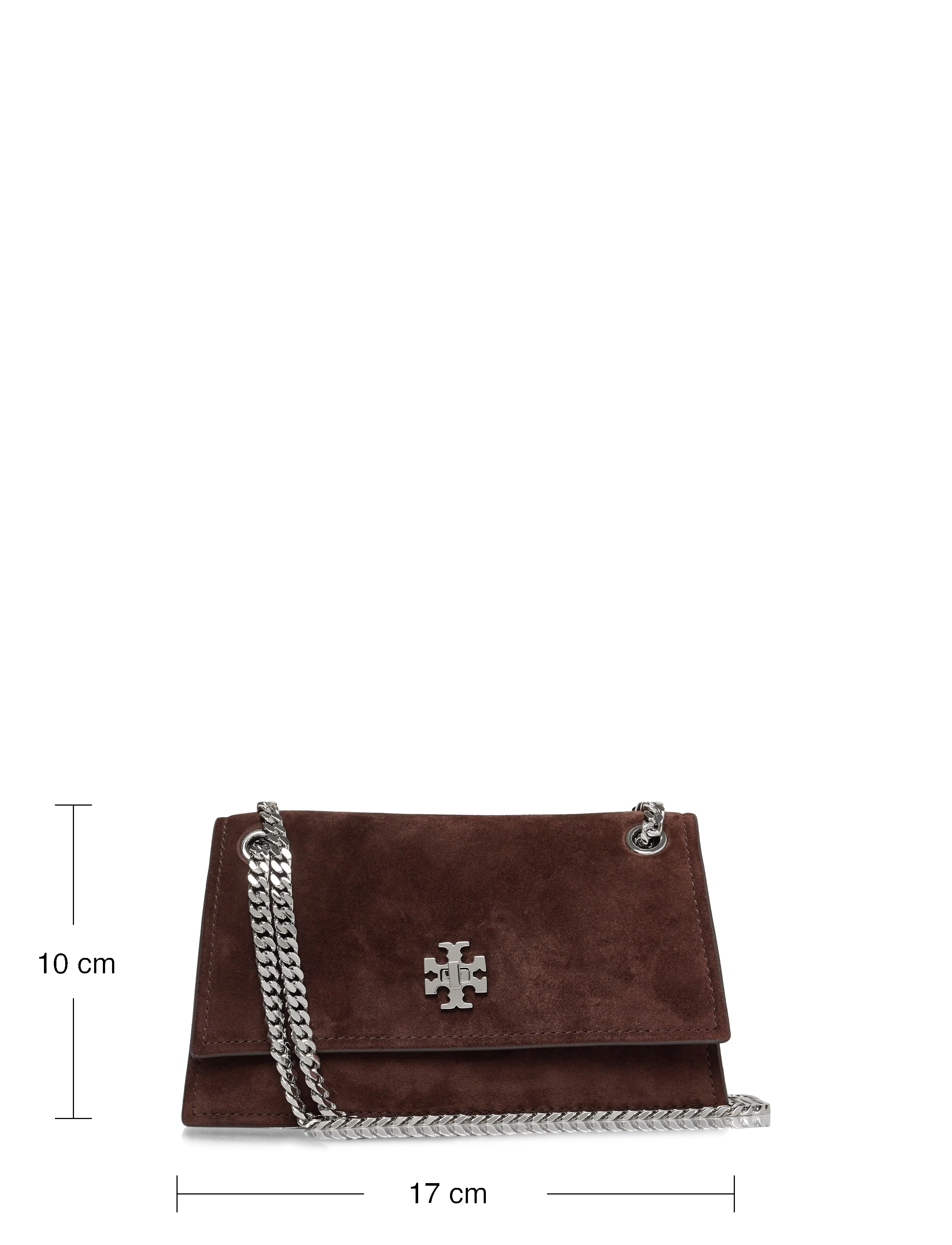 Tory Burch - Kira Turnlock Suede Mini Bag - crossbody kotid - dark cocoa - 3