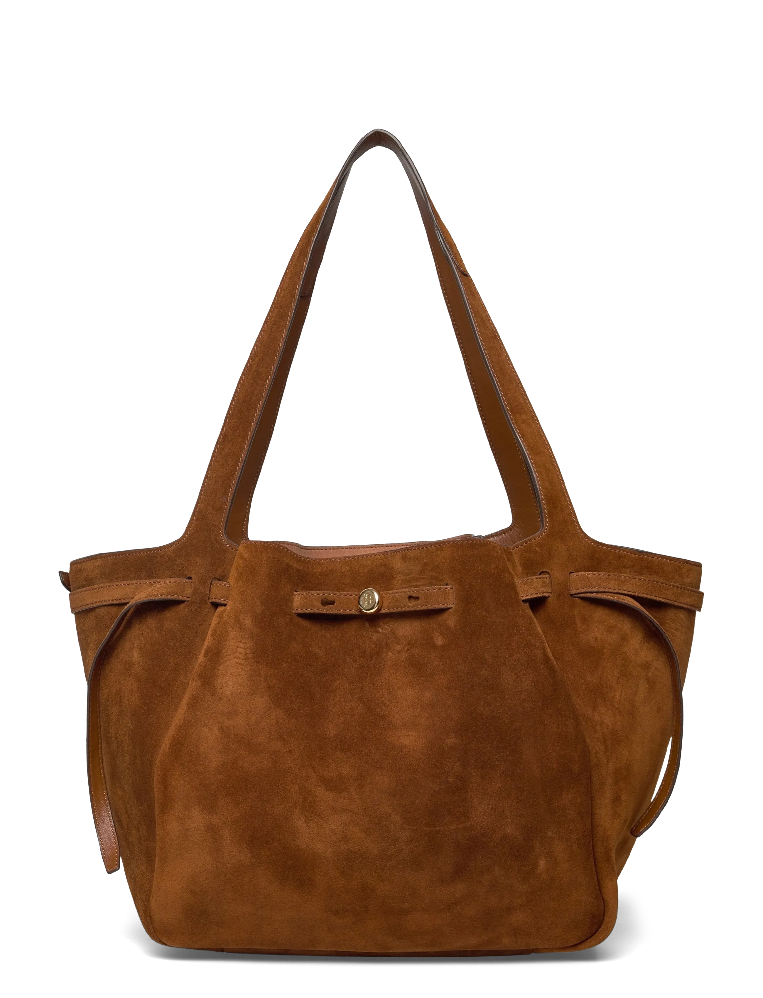 Tory Burch Romy Suede Tote, Kvinder, Ruskind Tote Taske, Brun, Str: ONE SIZE