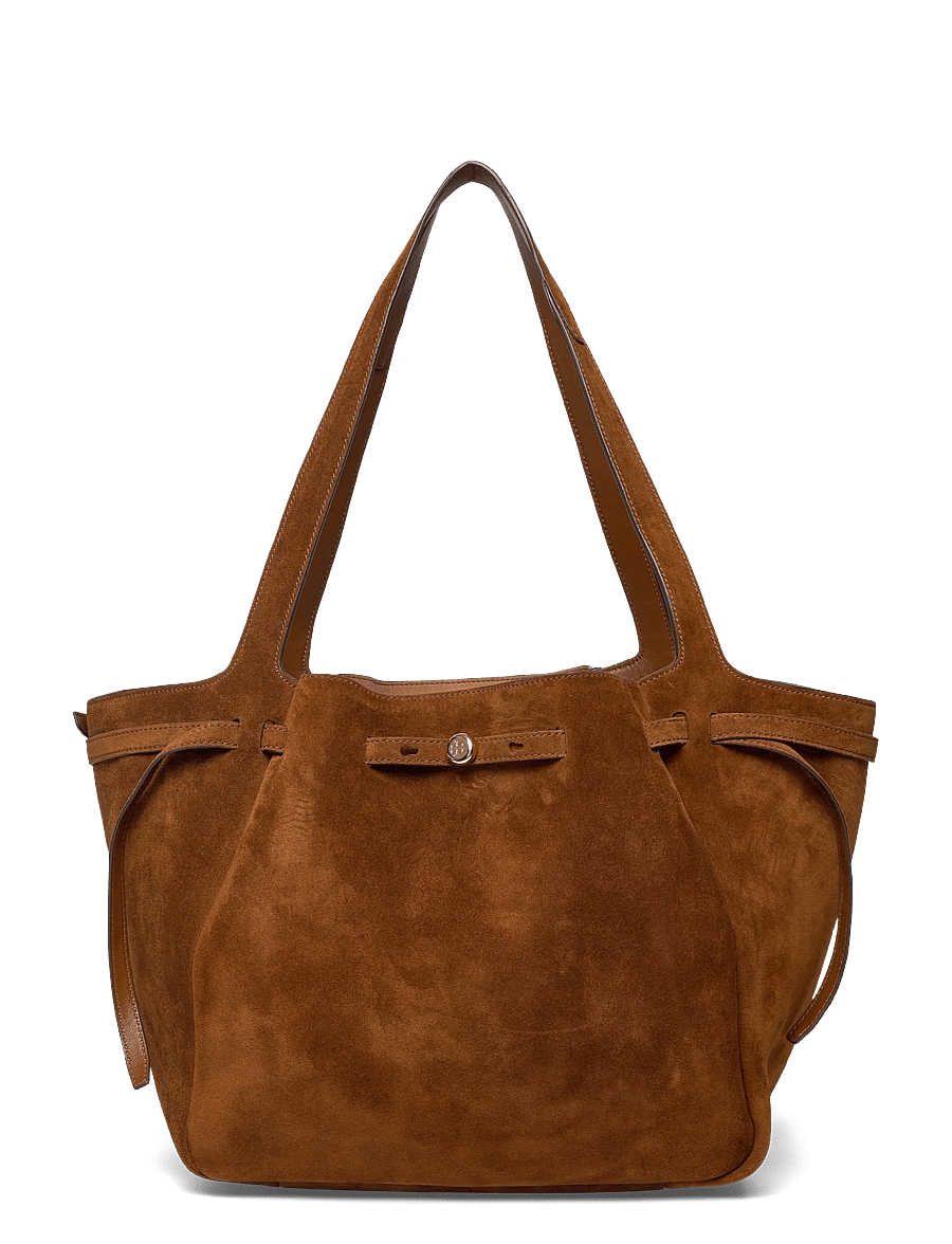 Tory Burch - Romy Suede Tote - shoppere - caramel - 0