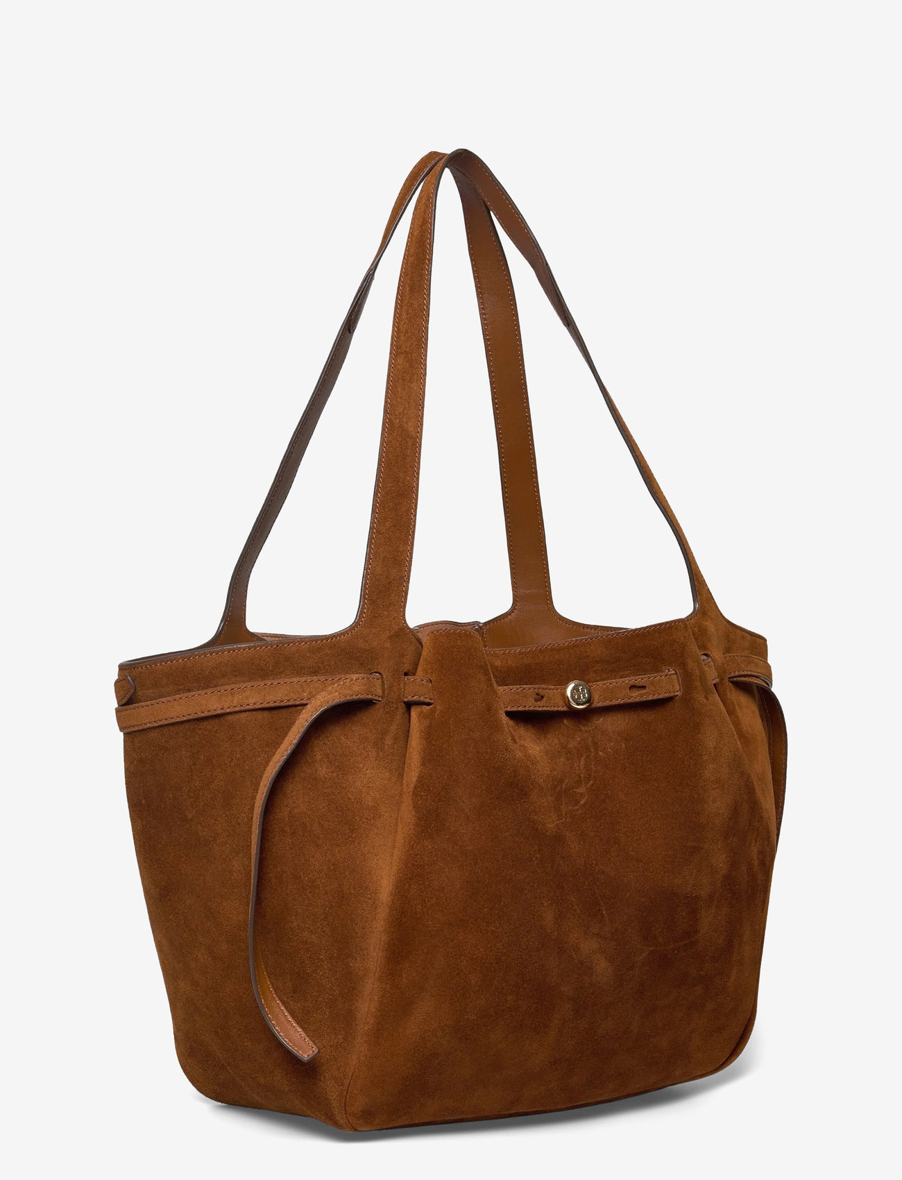 Tory Burch - Romy Suede Tote - shoppers - caramel - 2