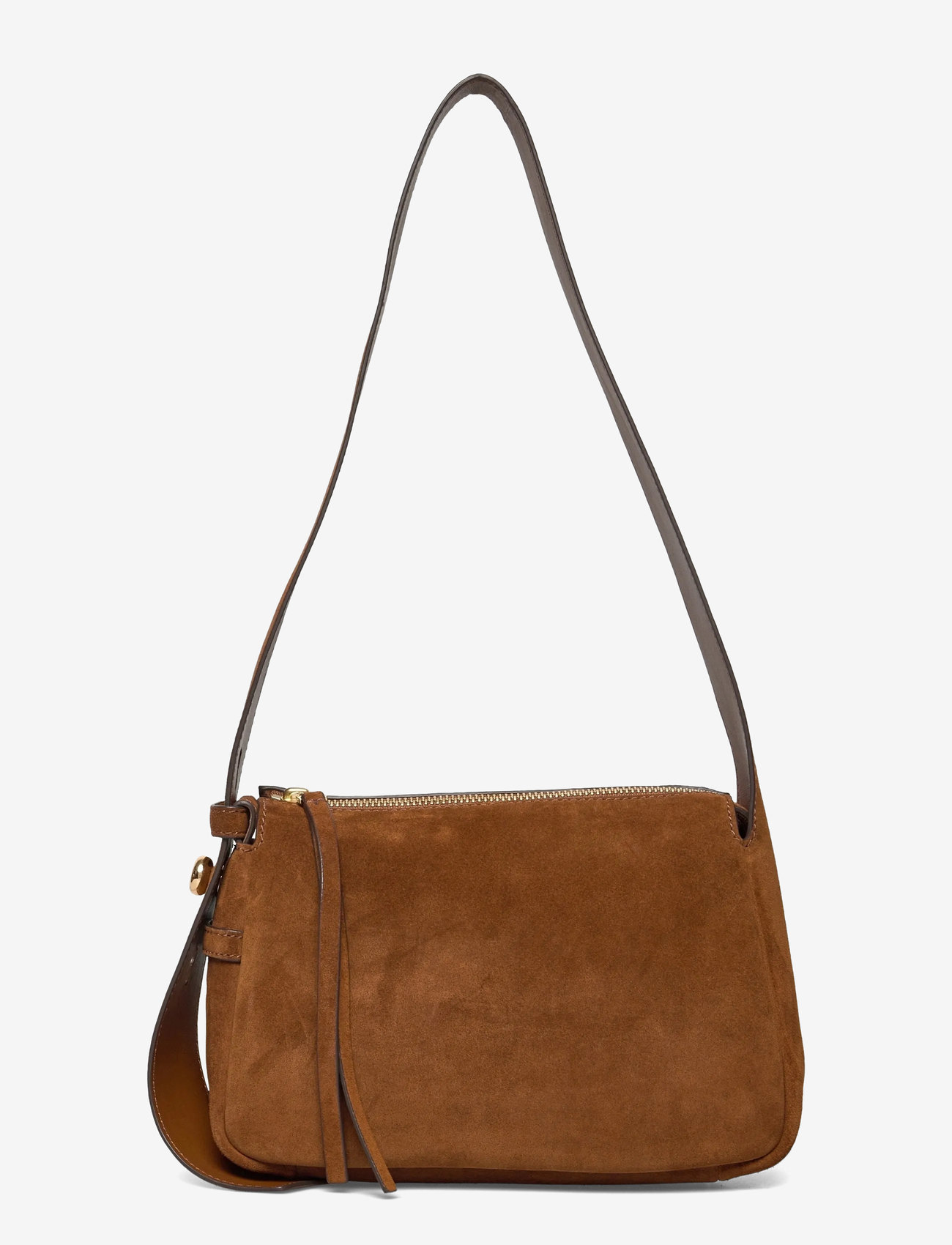 Tory Burch - Romy Suede Small Shoulder Bag - modetrender - caramel - 0