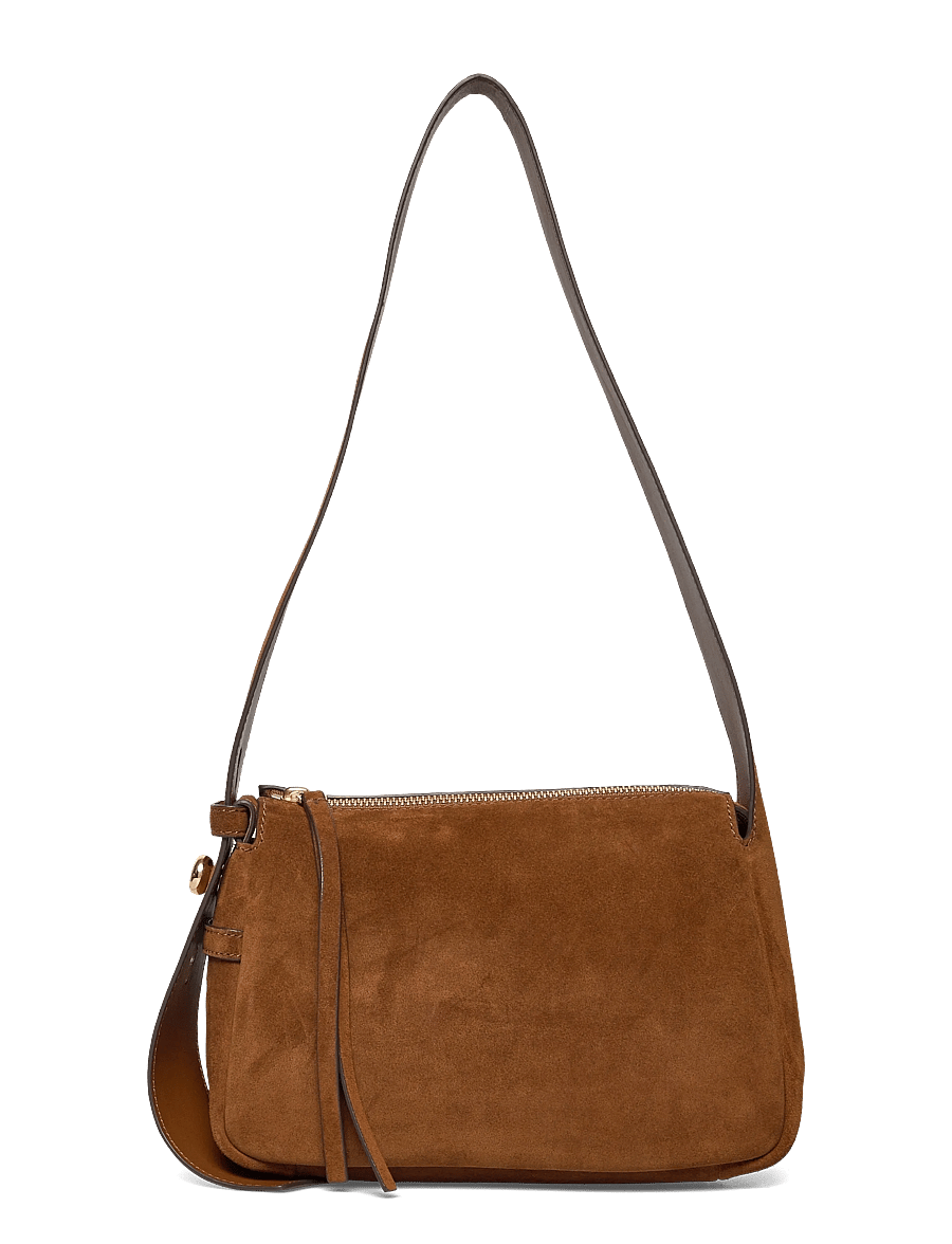 Tory Burch - Romy Suede Small Shoulder Bag - moetrendid - caramel - 0