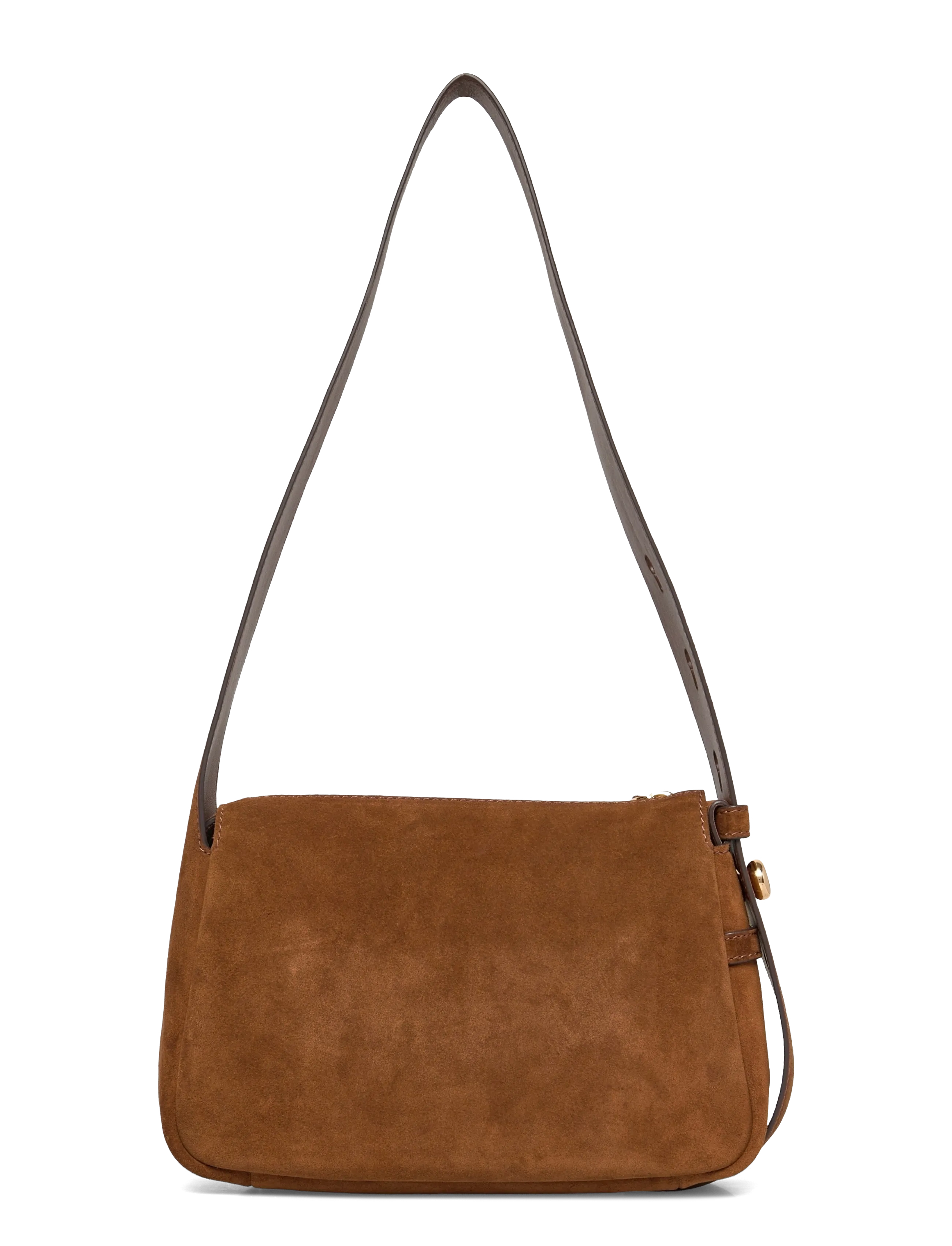 Tory Burch - Romy Suede Small Shoulder Bag - modetrender - caramel - 1