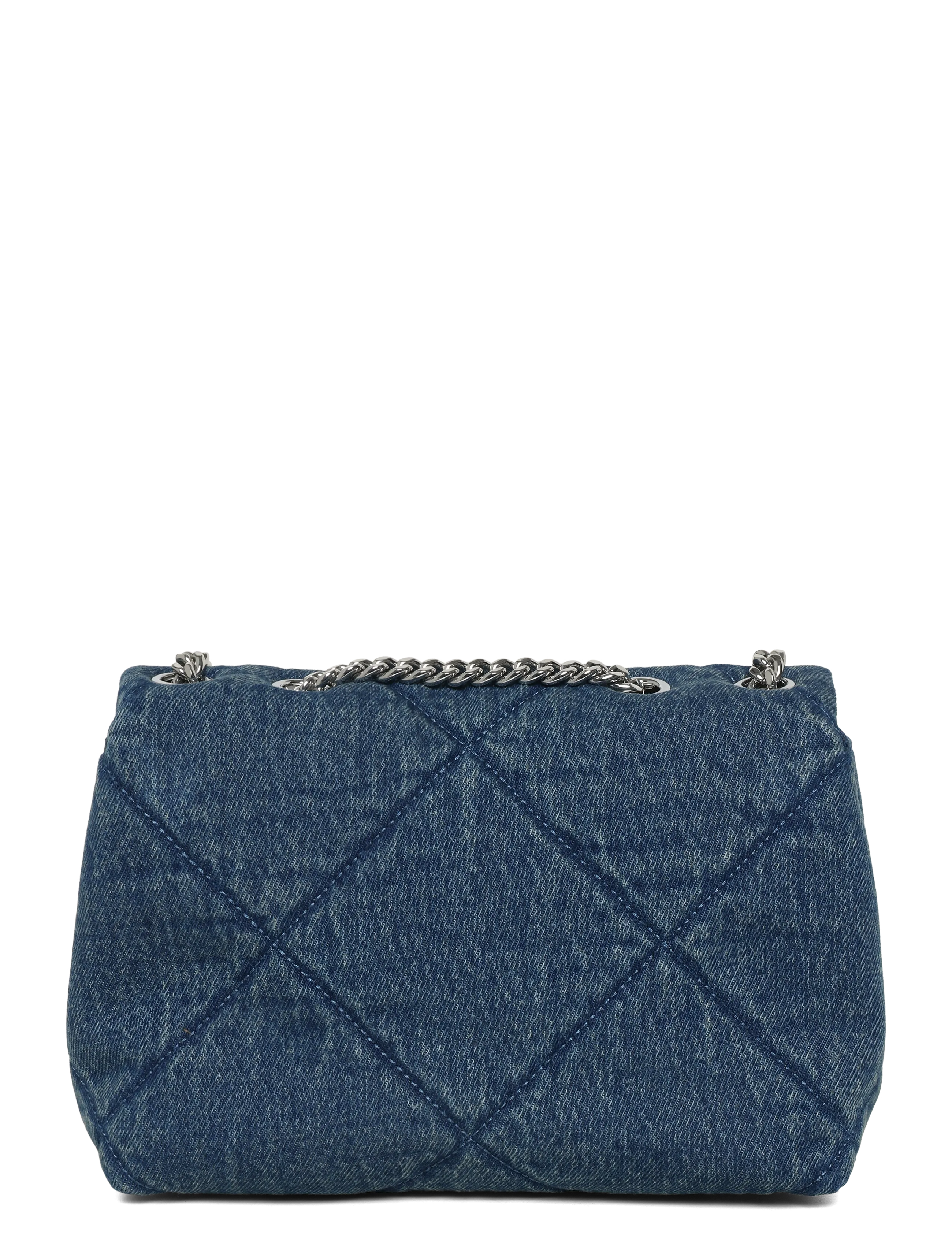 Tory Burch - Kira Diamond Quilt Denim Small Convertible Shoulder Bag - crossbody bags - blue - 1