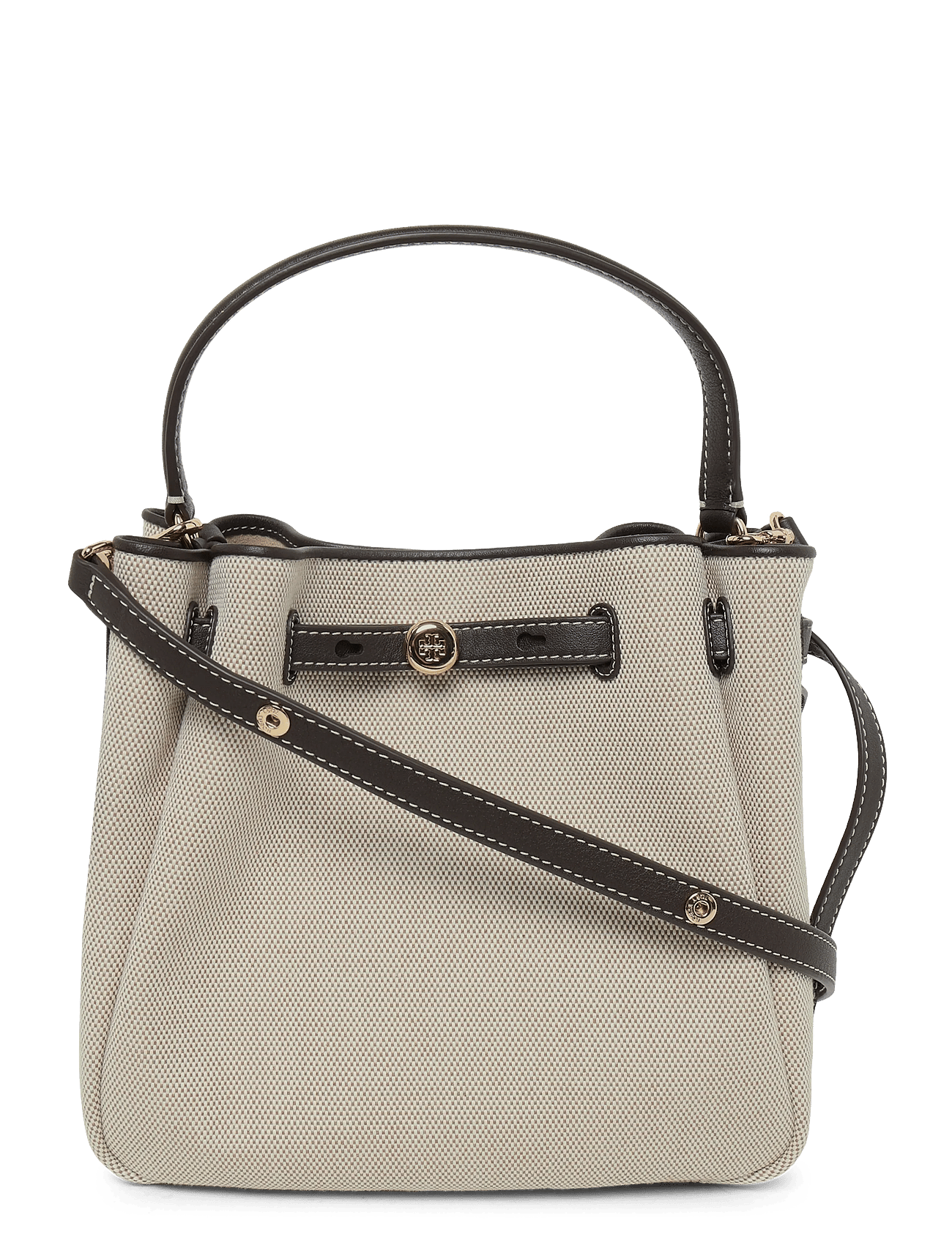Romy Canvas Bucket Bag - DUSTY ALMOND/ BIANCO
