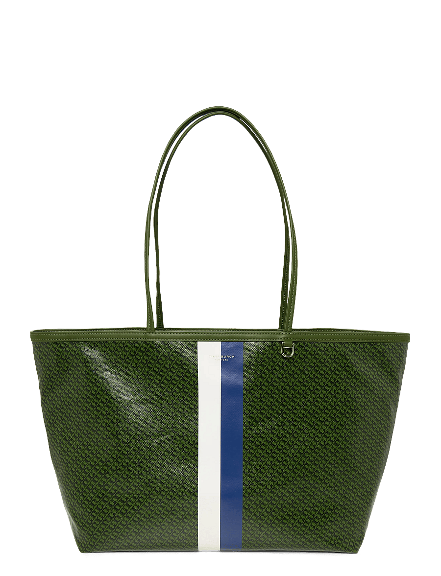 Tory Burch - The Racer Tote - totes - green printed - 0