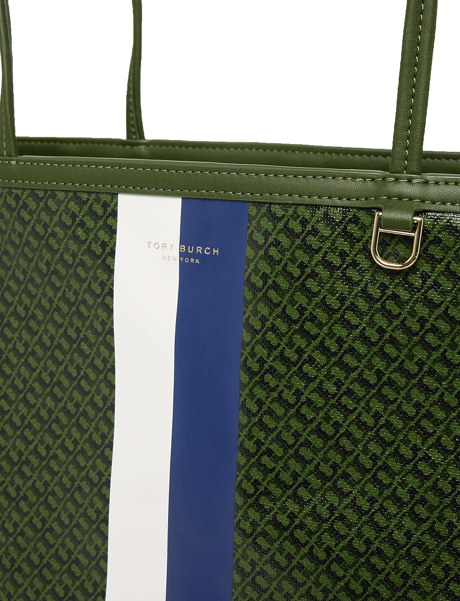 Tory Burch - The Racer Tote - totes - green printed - 2