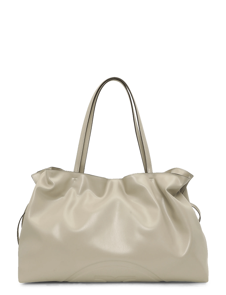 Tory Burch - Ella Recycled Drawstring Tote - shoppingväskor - light stone - 1