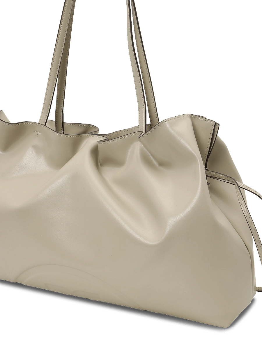 Tory Burch - Ella Recycled Drawstring Tote - shoppingväskor - light stone - 3