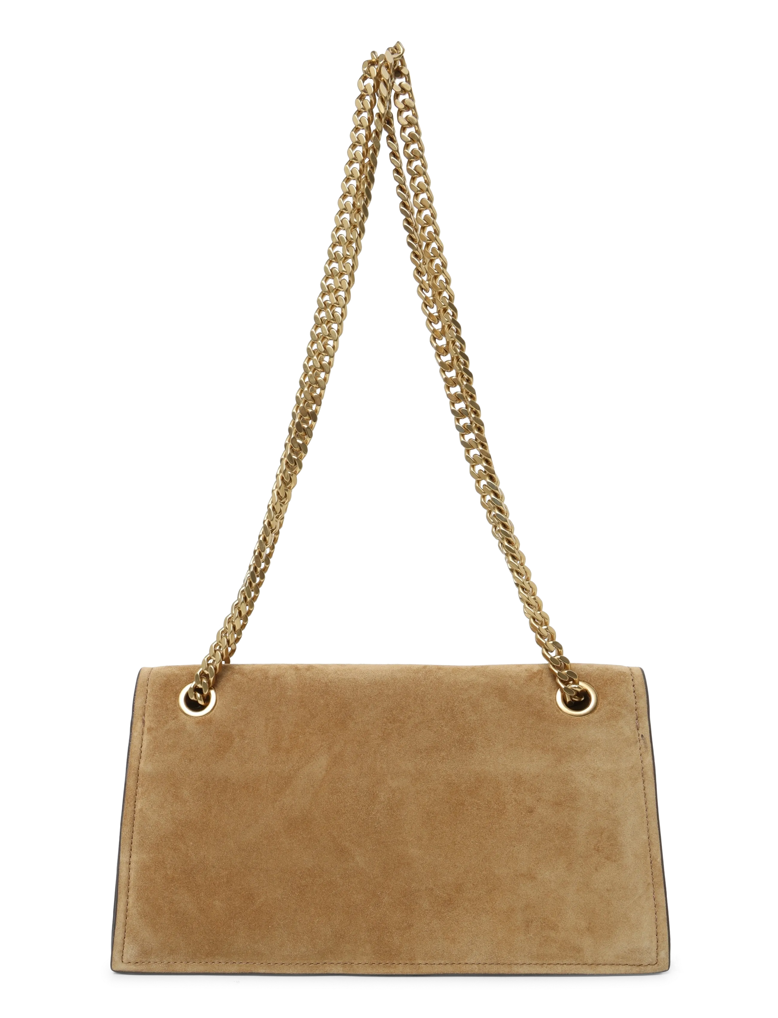 Tory Burch - Kira Turnlock Suede Shoulder Bag - toffee - 1