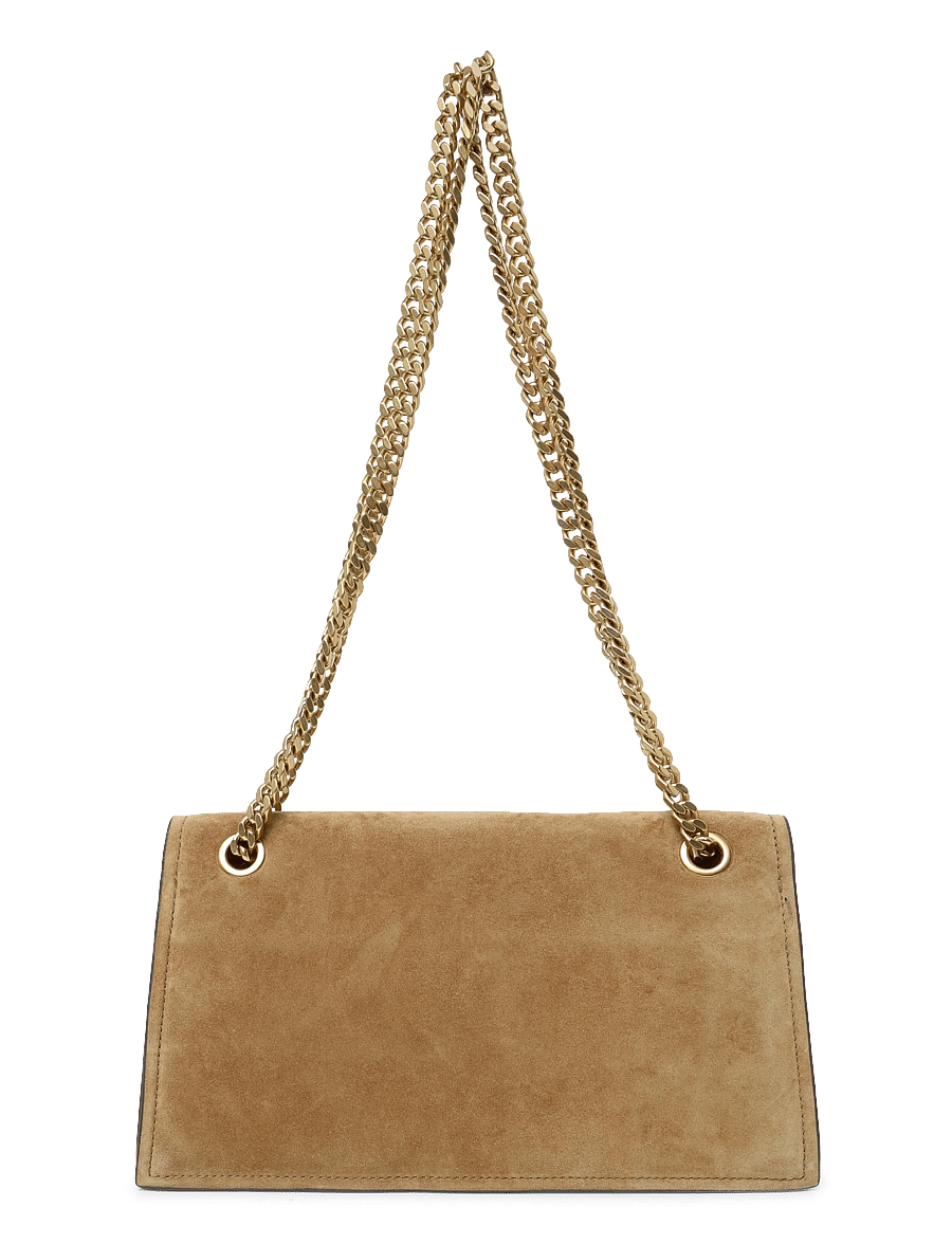 Tory Burch - Kira Turnlock Suede Shoulder Bag - Õlakotid - toffee - 1