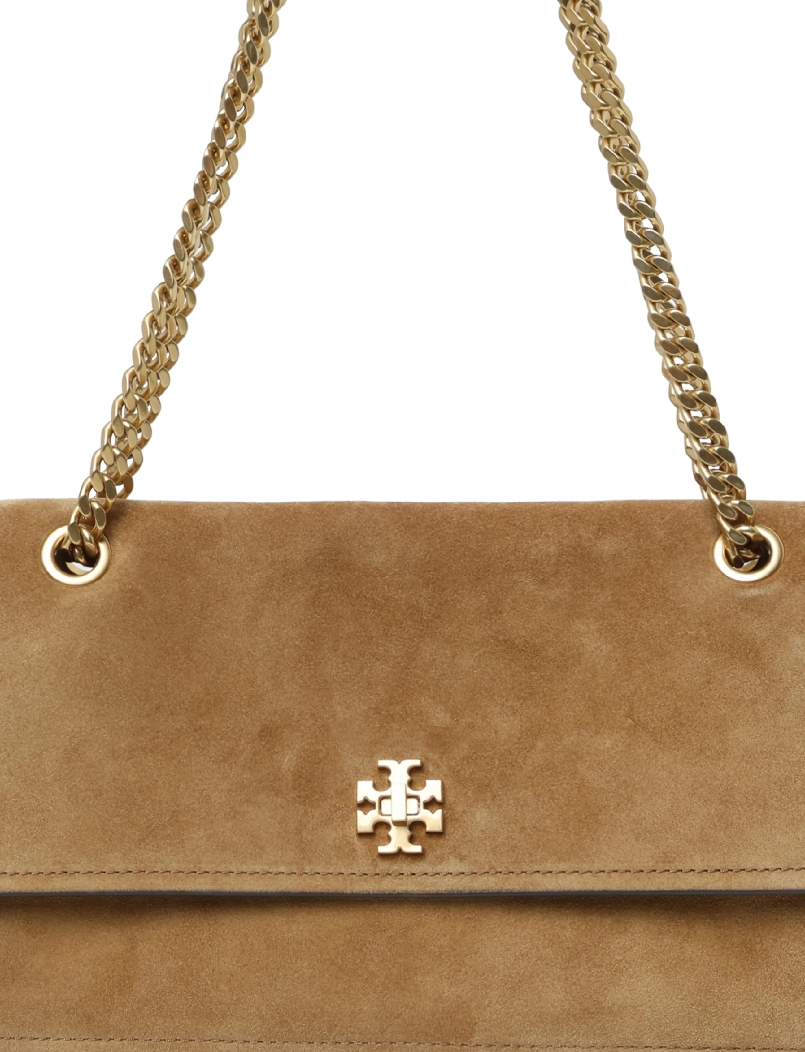 Tory Burch - Kira Turnlock Suede Shoulder Bag - toffee - 2