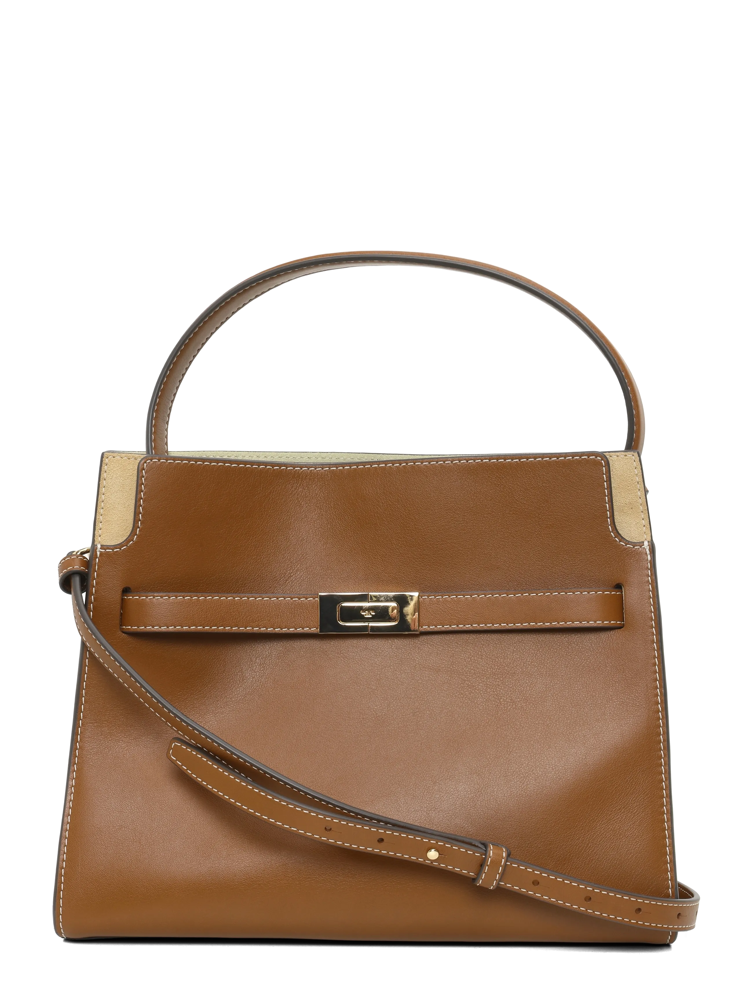 Tory Burch Lee Radziwill Small Double Bag - Handväskor - AGED TAN / brown