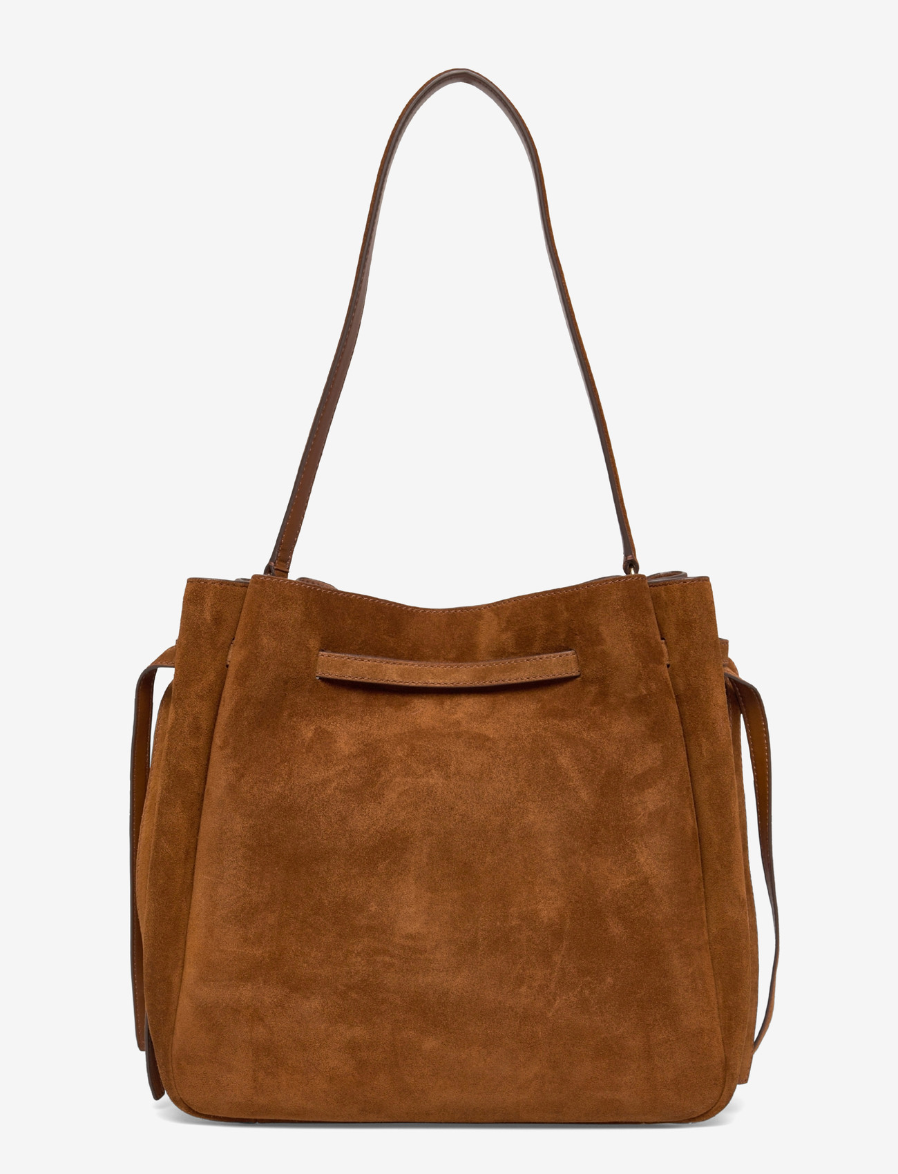 Tory Burch - Romy Suede Large Bucket Bag - top handle tasker - caramel - 1