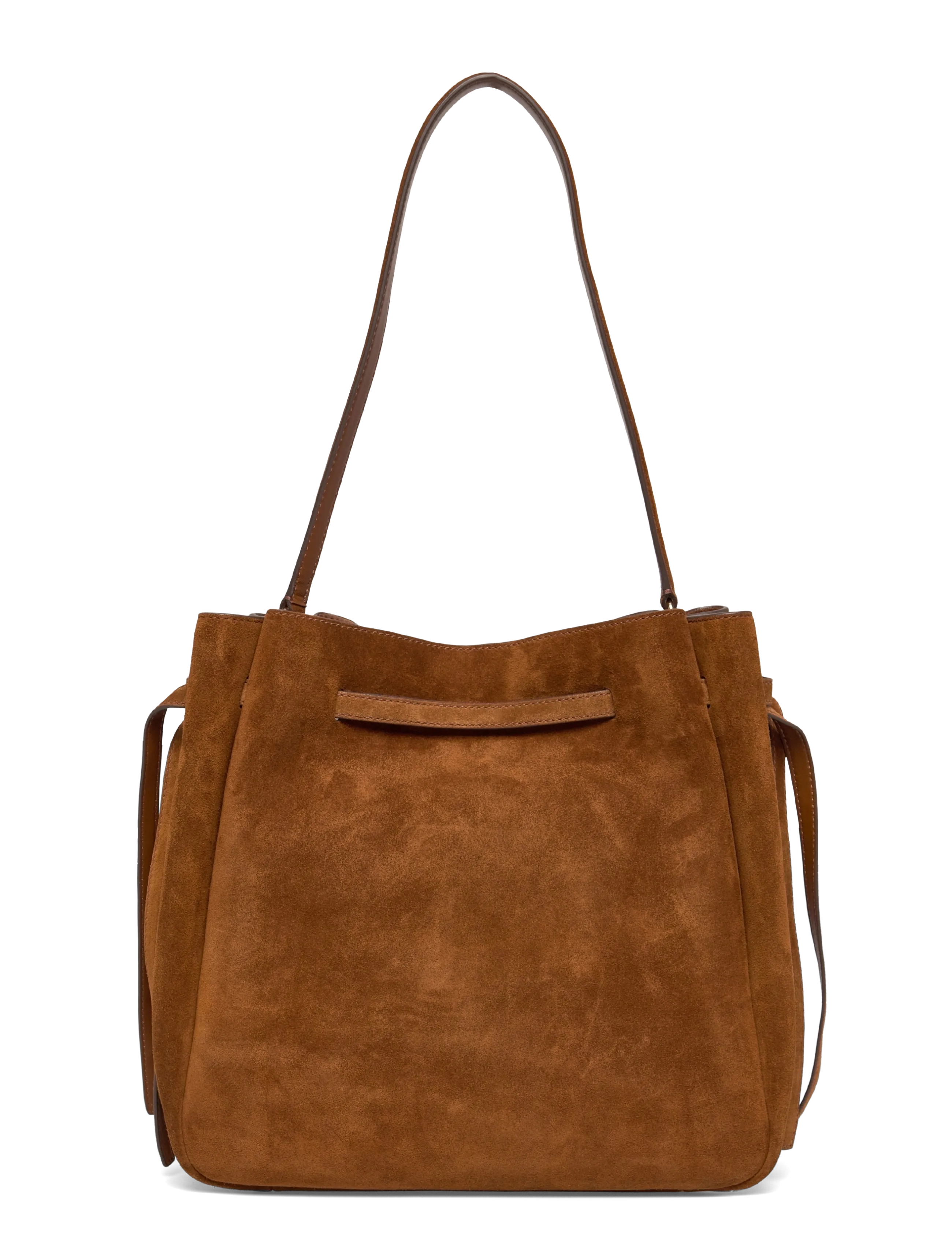 Tory Burch - Romy Suede Large Bucket Bag - top handle tasker - caramel - 1