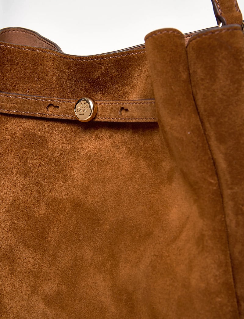 Tory Burch - Romy Suede Large Bucket Bag - rokassomiņas - caramel - 4