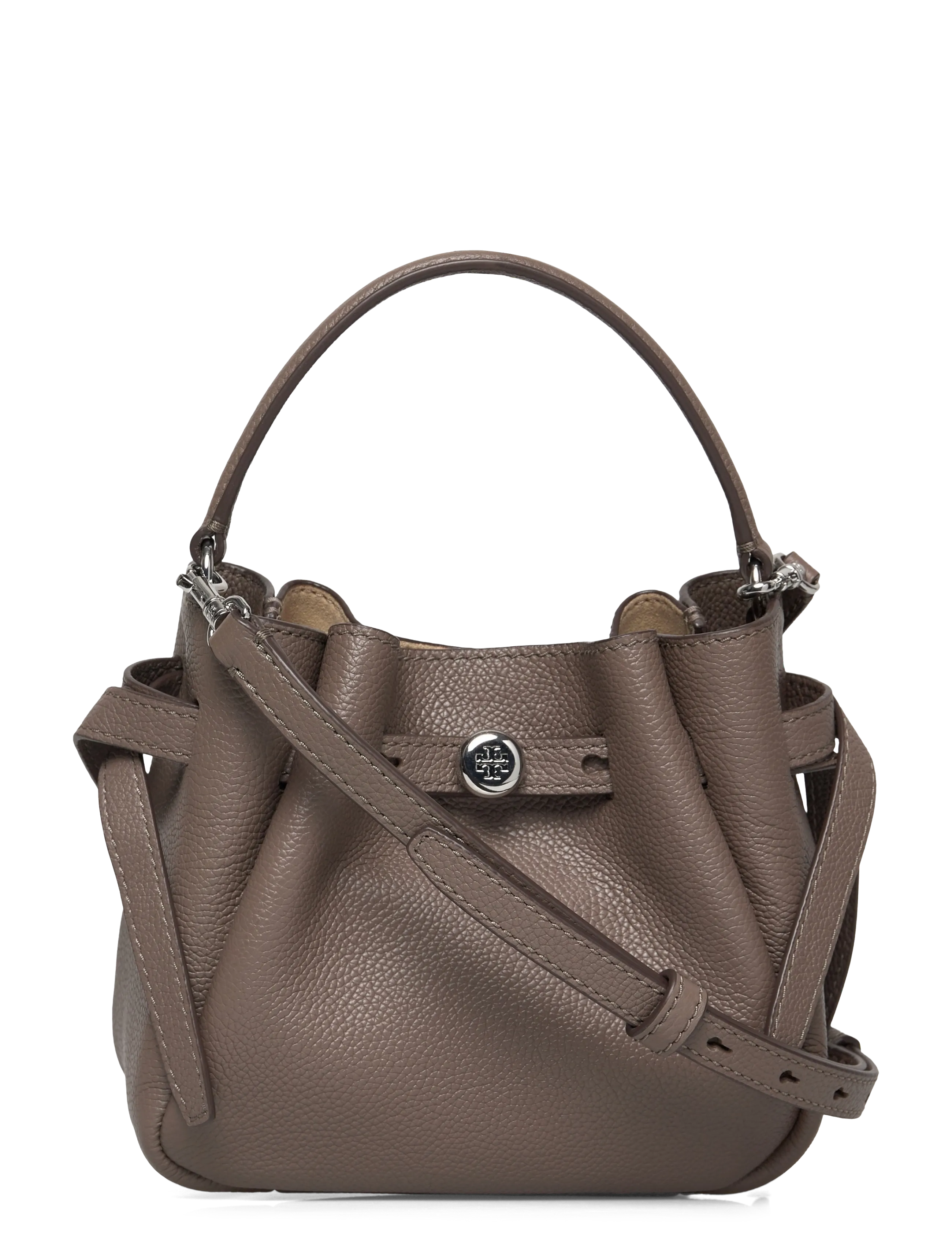 Tory Burch Romy Mini Bucket Bag - Bucket Bags - WILD MUSHROOM / brown