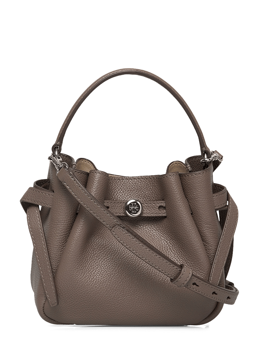 Tory Burch - Romy Mini Bucket Bag - sutraukiamos „bucket“ rankinės - wild mushroom - 0
