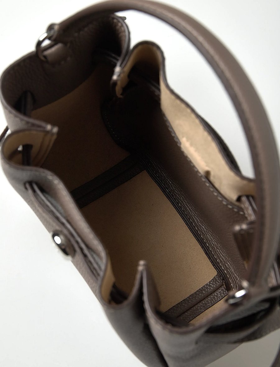 Tory Burch - Romy Mini Bucket Bag - sutraukiamos „bucket“ rankinės - wild mushroom - 3