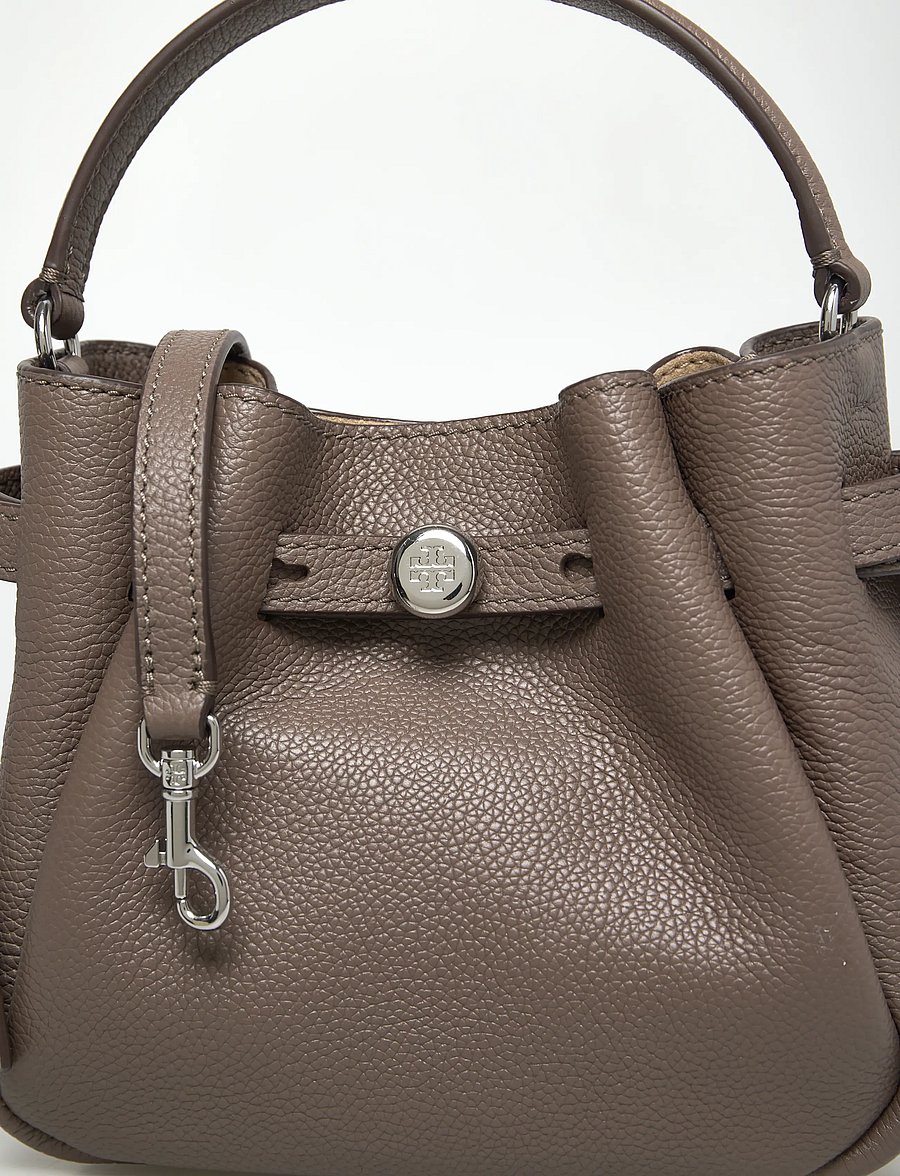 Tory Burch - Romy Mini Bucket Bag - sutraukiamos „bucket“ rankinės - wild mushroom - 4