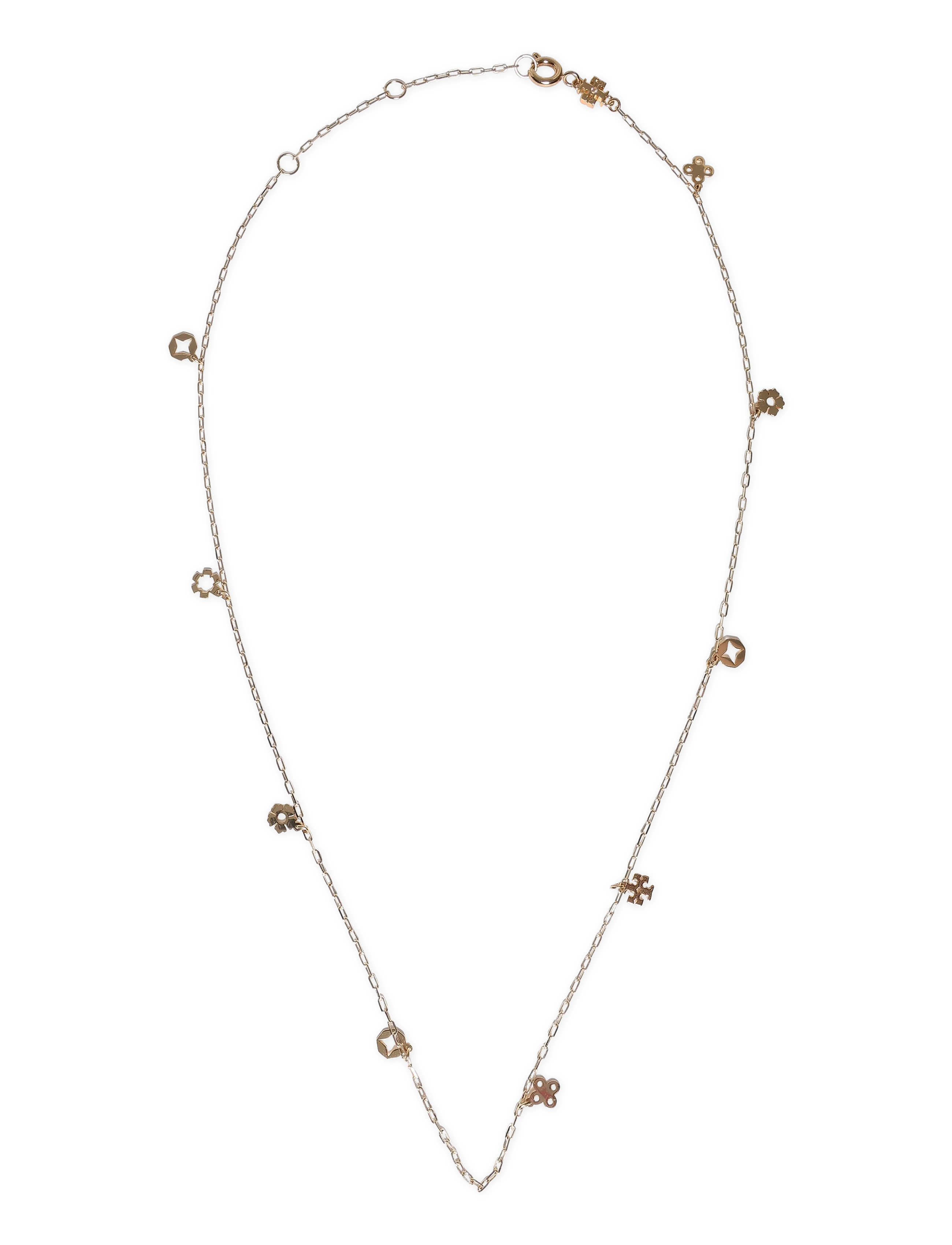 Tory Burch - Kira Clover Charm Necklace - tory gold - 1
