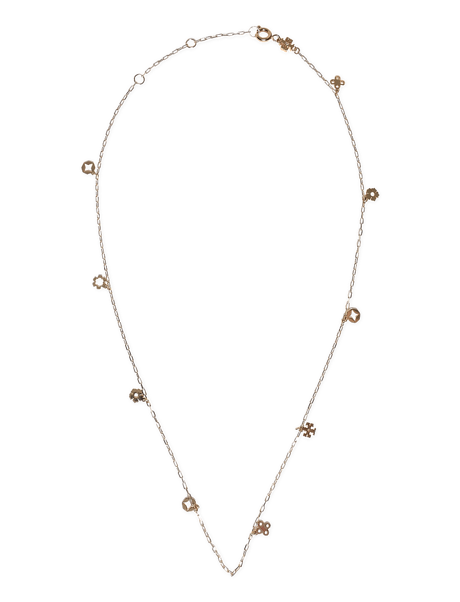 Tory Burch - Kira Clover Charm Necklace - tory gold - 1