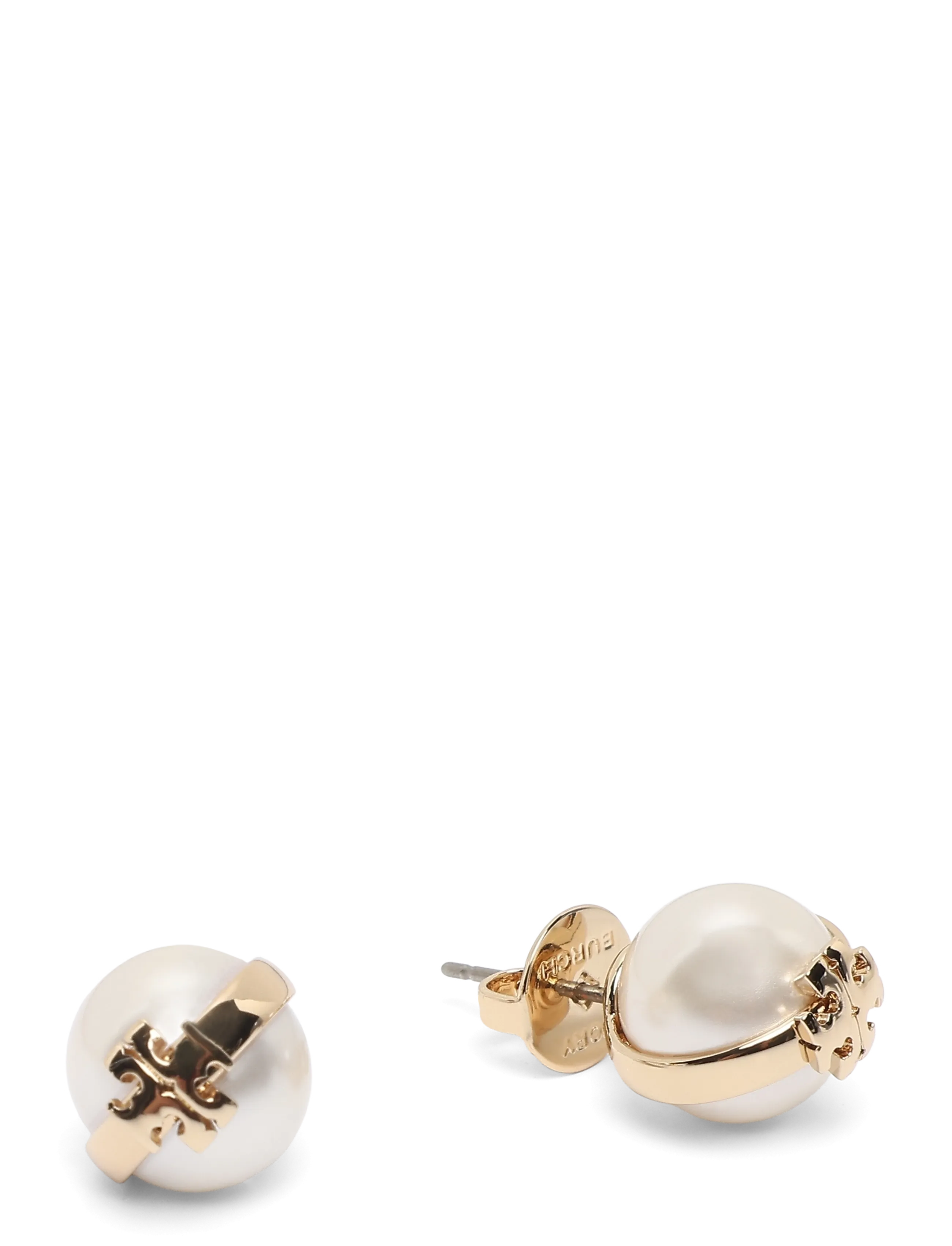 Tory Burch Moondance Pearl Stud Earrings - Ehted - LIGHT BRASS / PEARL / cream