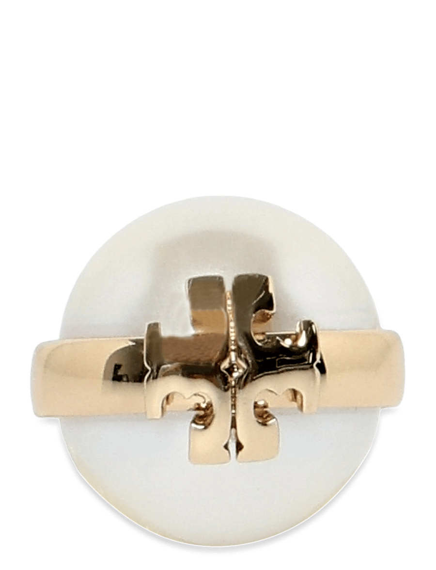 Tory Burch - Moondance Pearl Stud Earrings - pärlörhängen - light brass / pearl - 2