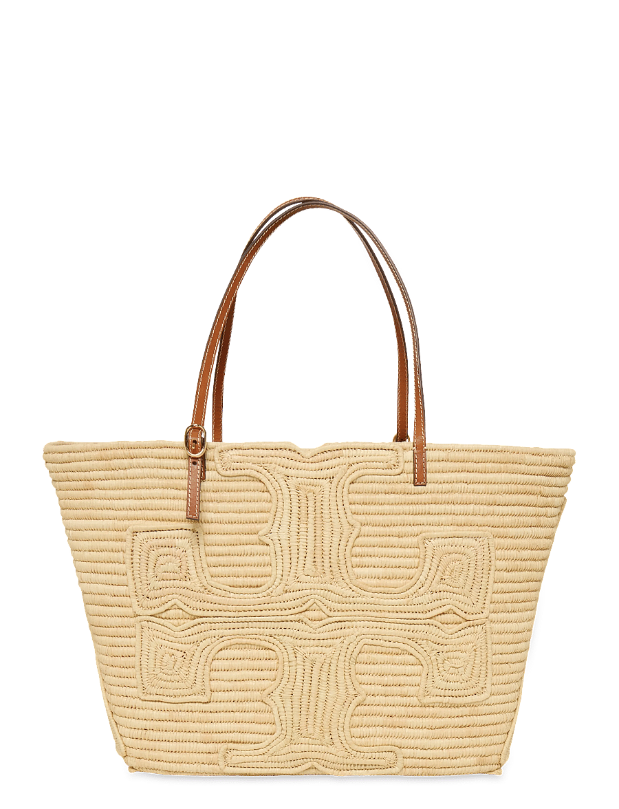 Tory Burch - Ella Structured Straw Large Tote - shoppers - natural - 0