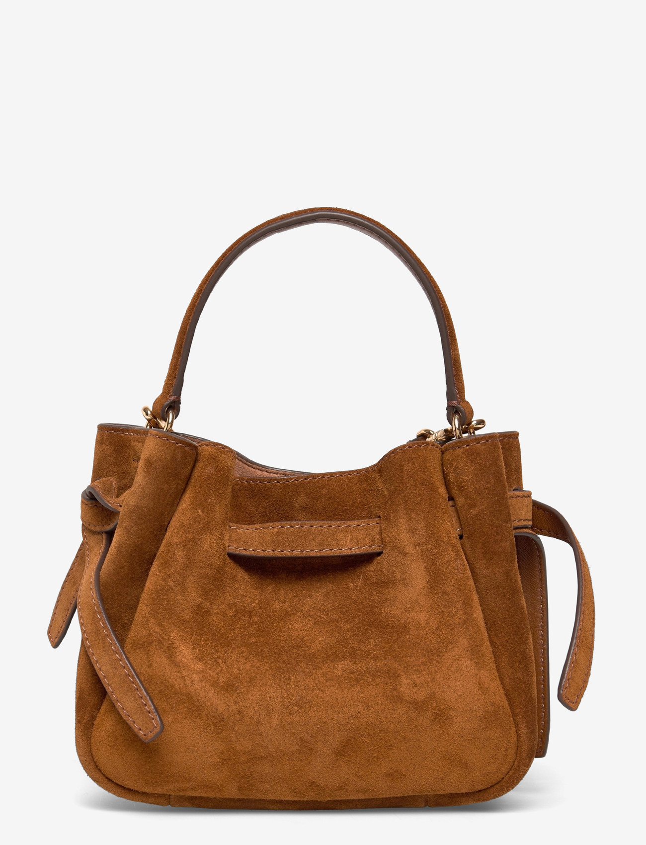 Tory Burch - Romy Suede Mini Bucket Bag - käekotid - caramel - 1
